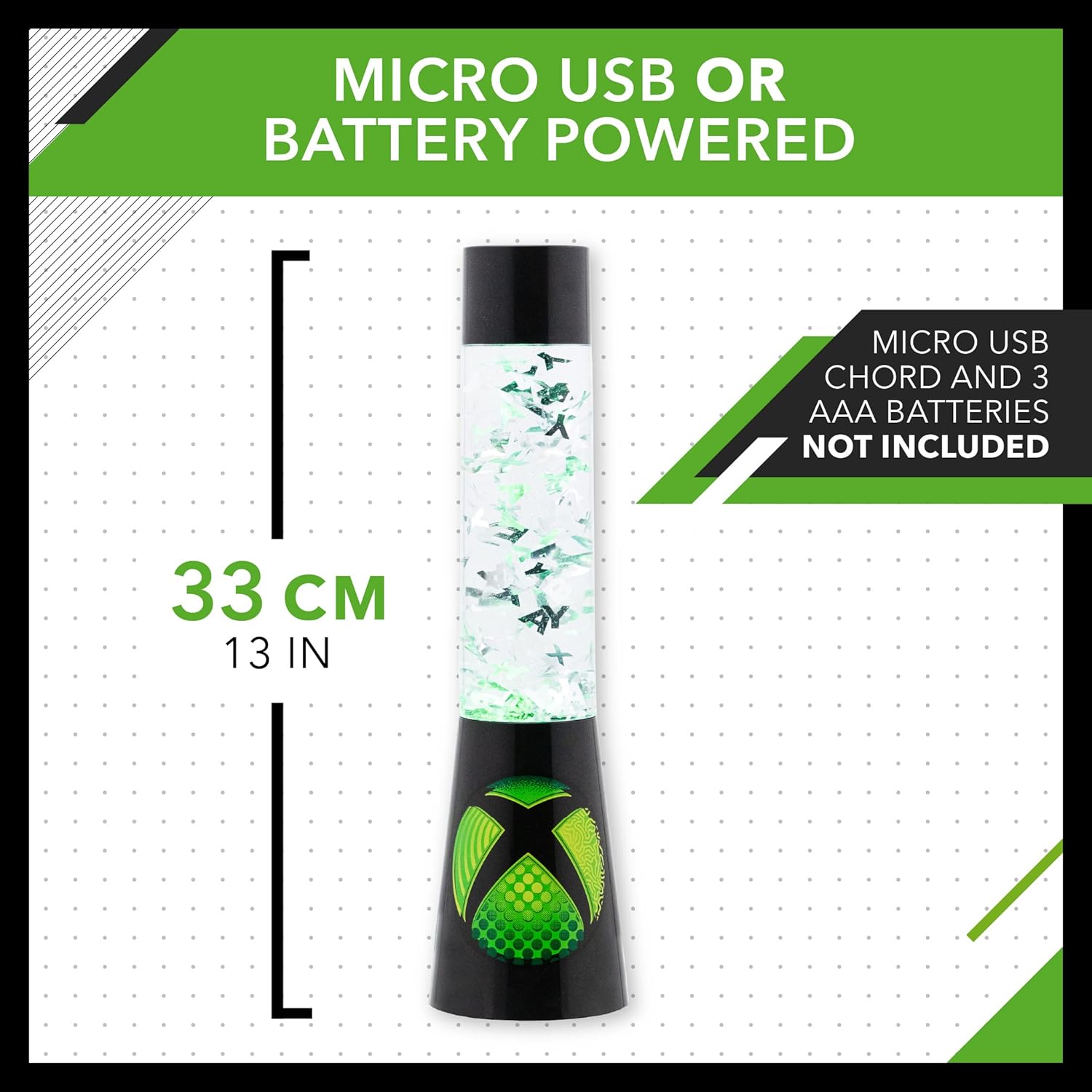 Thumbnail 2 de Xbox Glitter Liquid Flow Lamp with Floating Controller Icons – Paladone