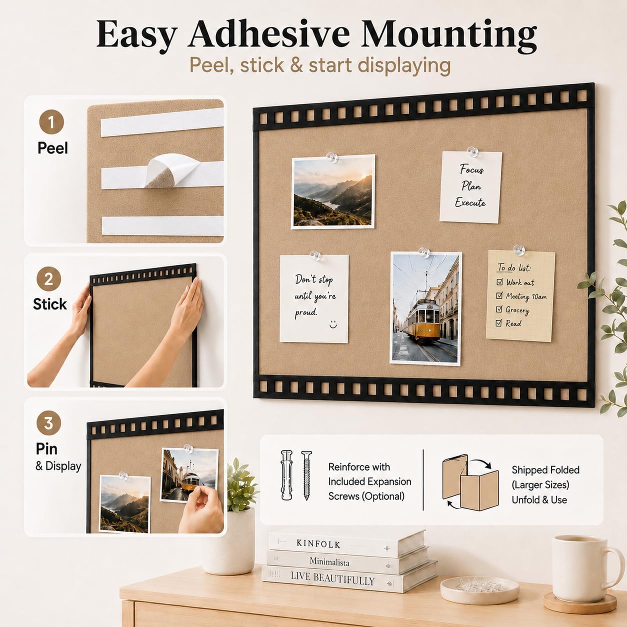 Detalle 2 de Felt Bulletin Board, 15.7 × 23.6 in