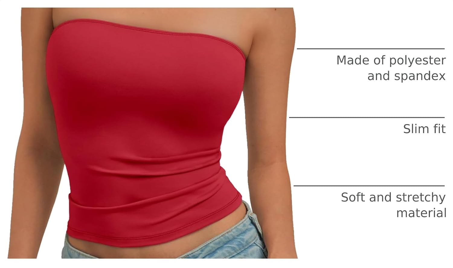 Thumbnail 3 de Trendy Queen Strapless Bandeau Crop Top