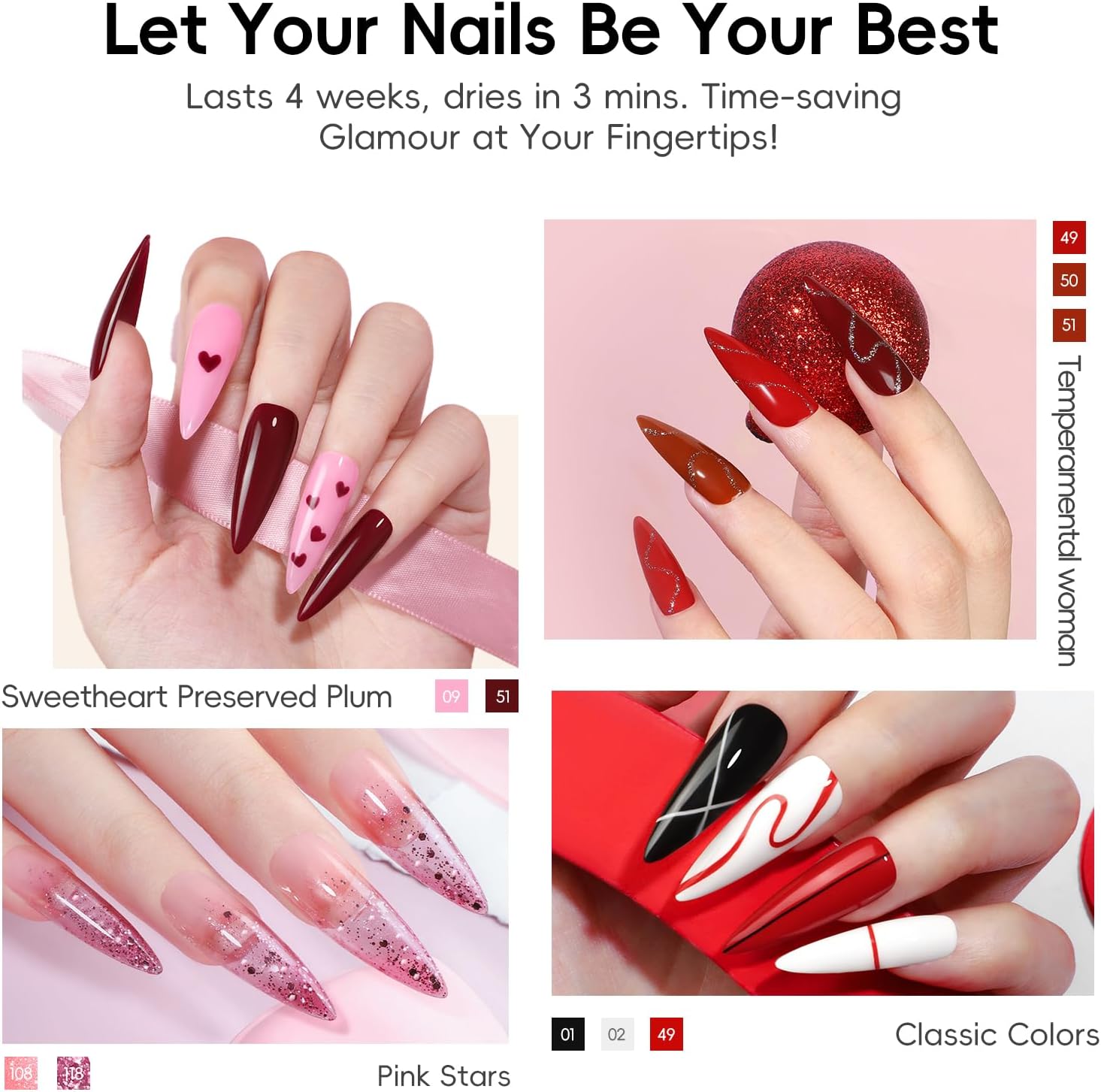Thumbnail 2 de PEACECOLOR 65Pcs Kit Uñas Semipermanentes con Lámpara 💅