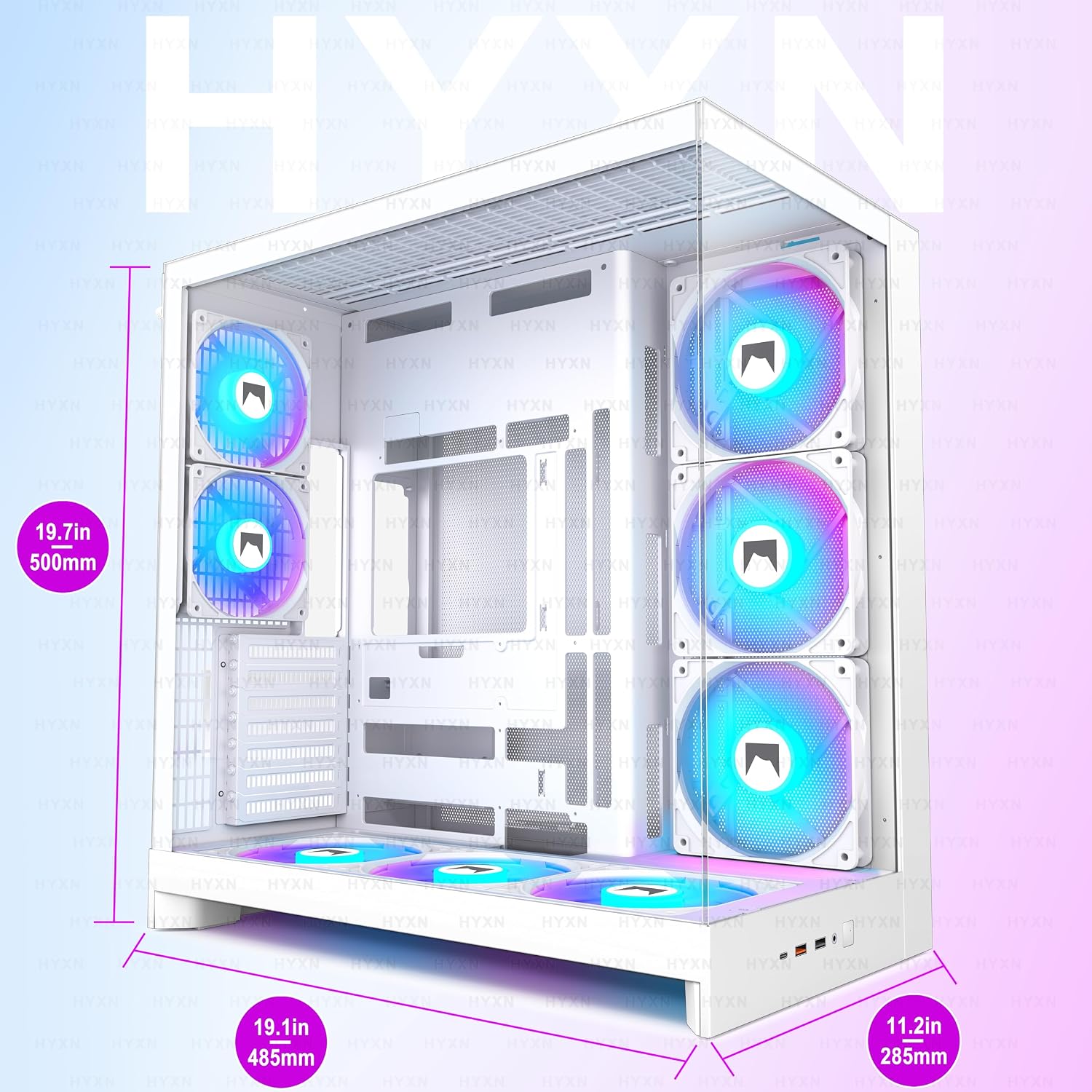 Detalle 2 de HYXN ATX PC Case H2