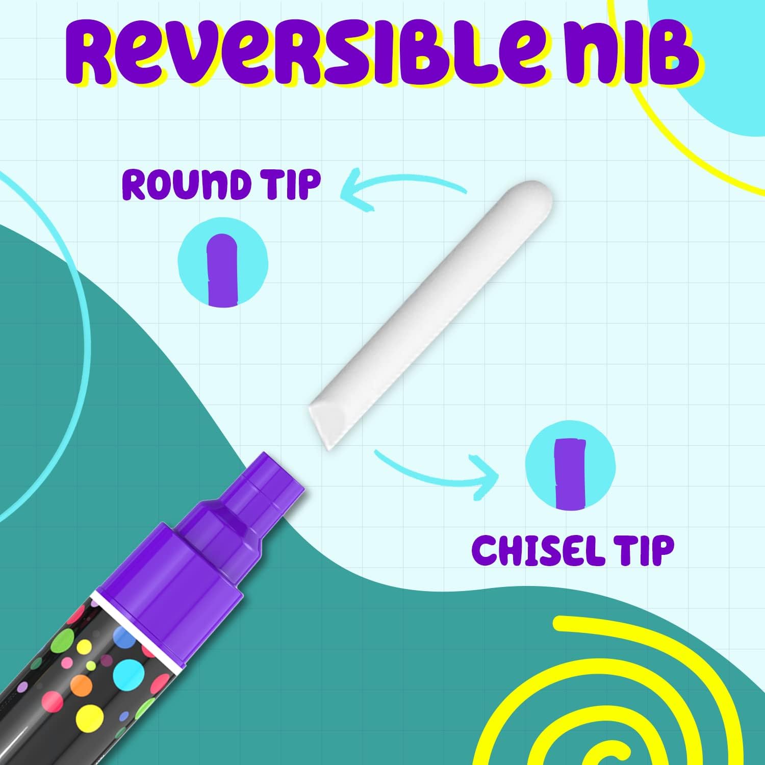 Thumbnail 2 de Chalk Pens neon markers 10 pack, chalk