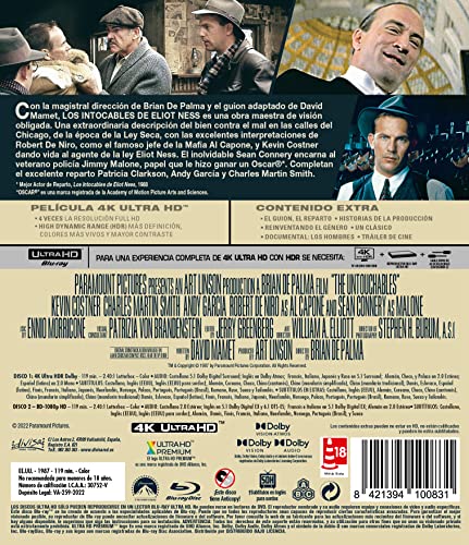 Detalle de Los intocables de Eliot Ness 4K UHD + Blu-ray