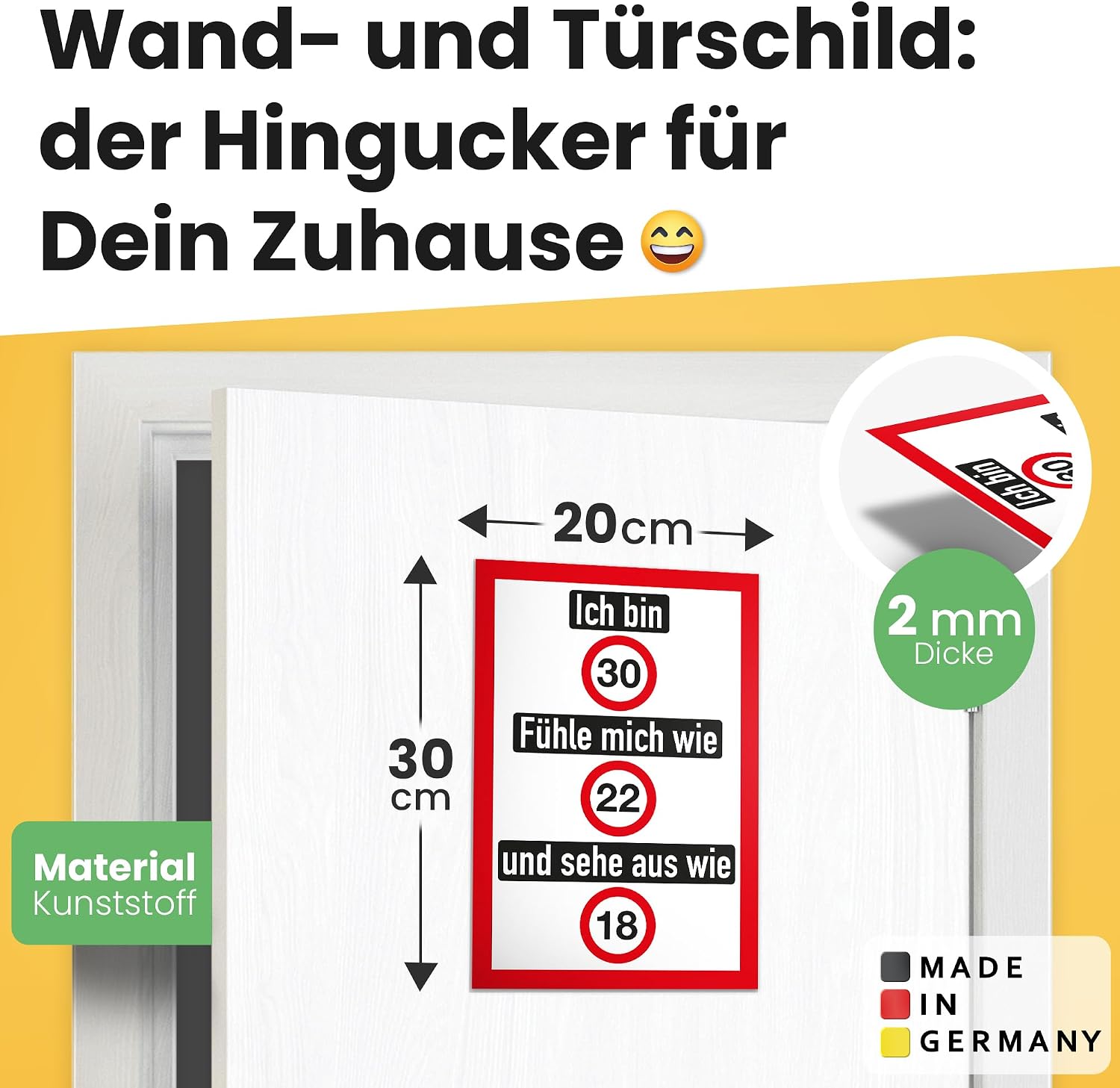 Detalle 2 de DankeDir! Schild 30 Jahre