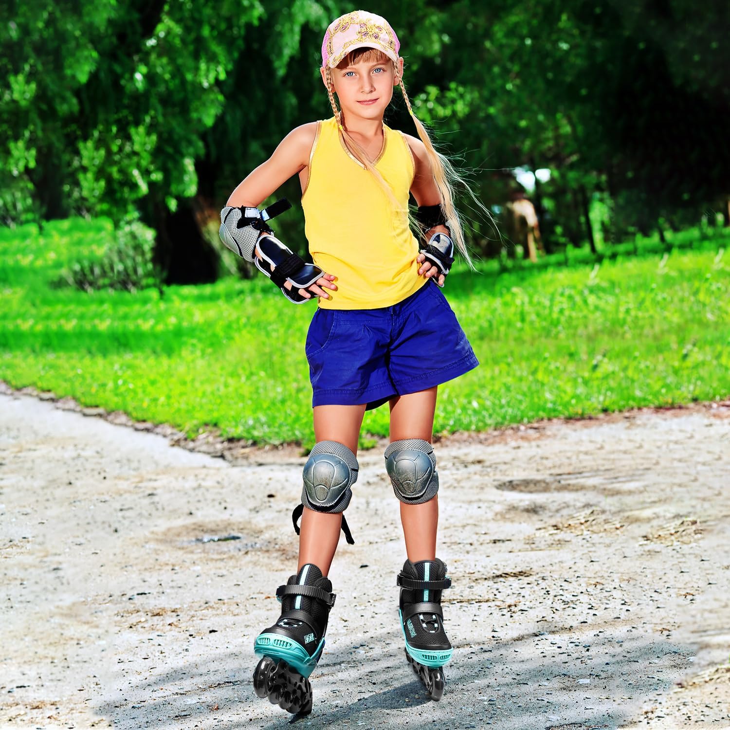 Detalle 2 de PAPAISON Adjustable Inline Skates with Light-Up Wheels ⛸