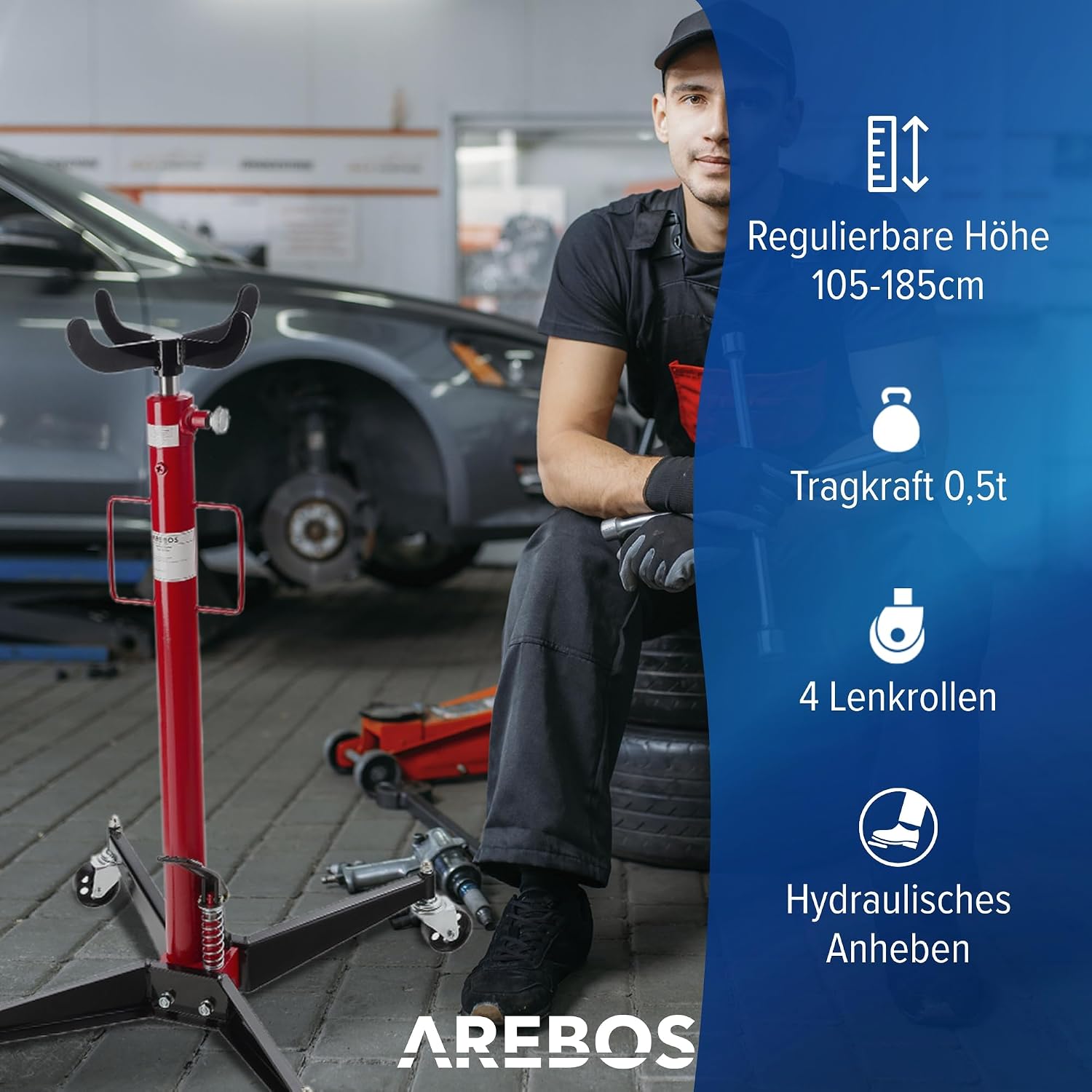 Detalle de Arebos Getriebeheber 500 kg hydraulisch đ