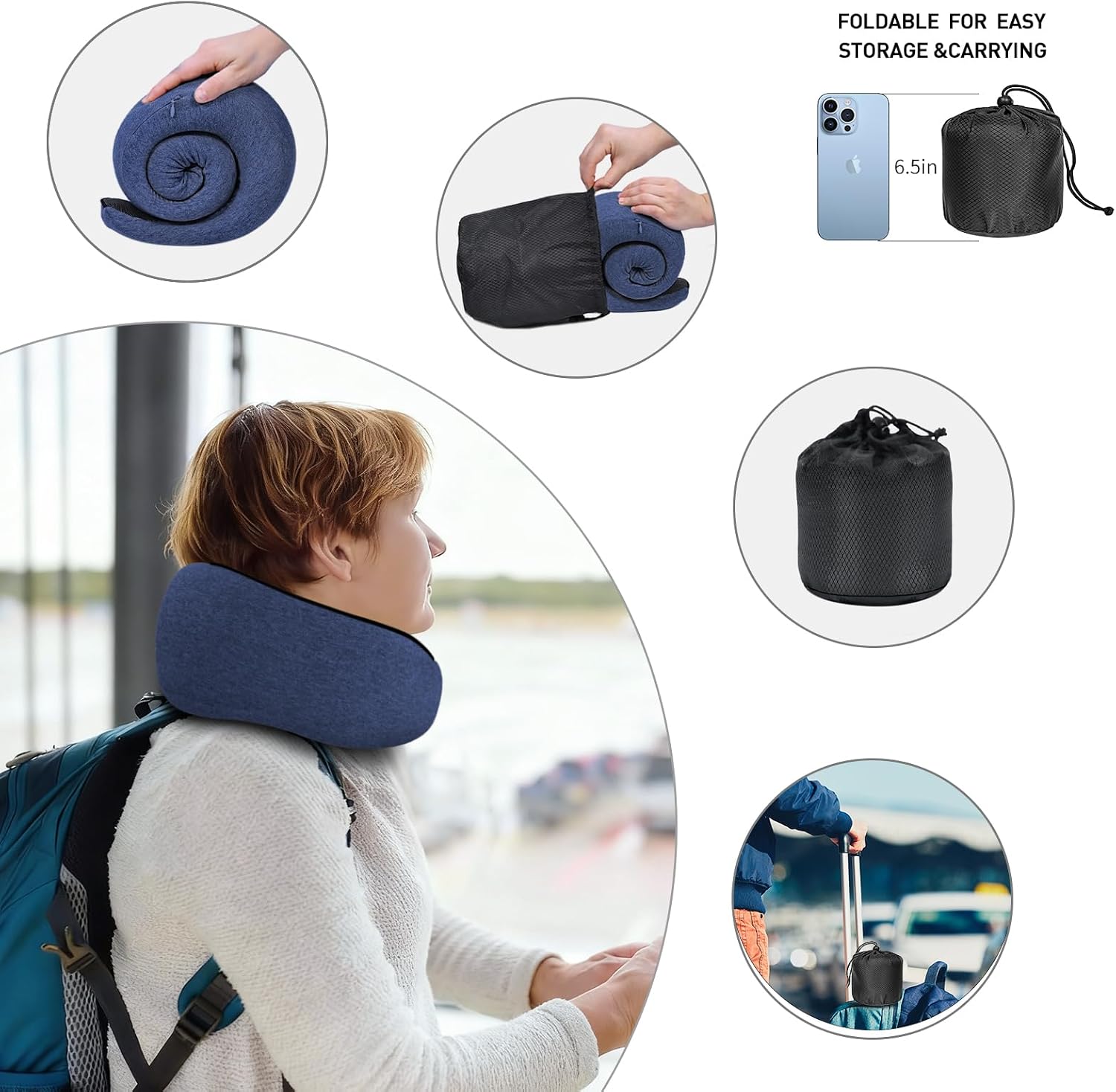 Detalle 2 de Dujuanus Memory Foam Travel Neck Pillow