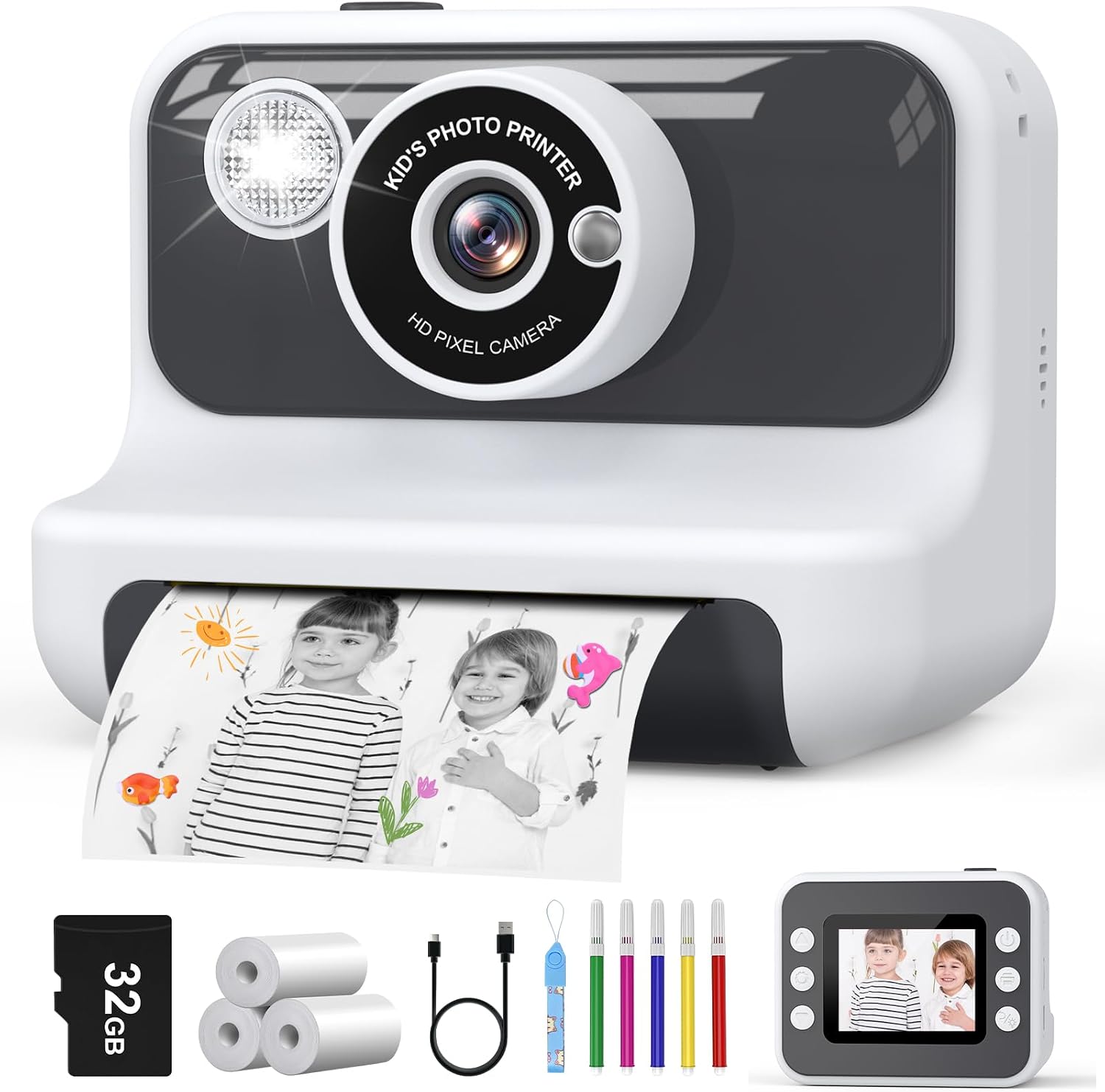 Detalle de Hangrui Kids instant print camera 1080P