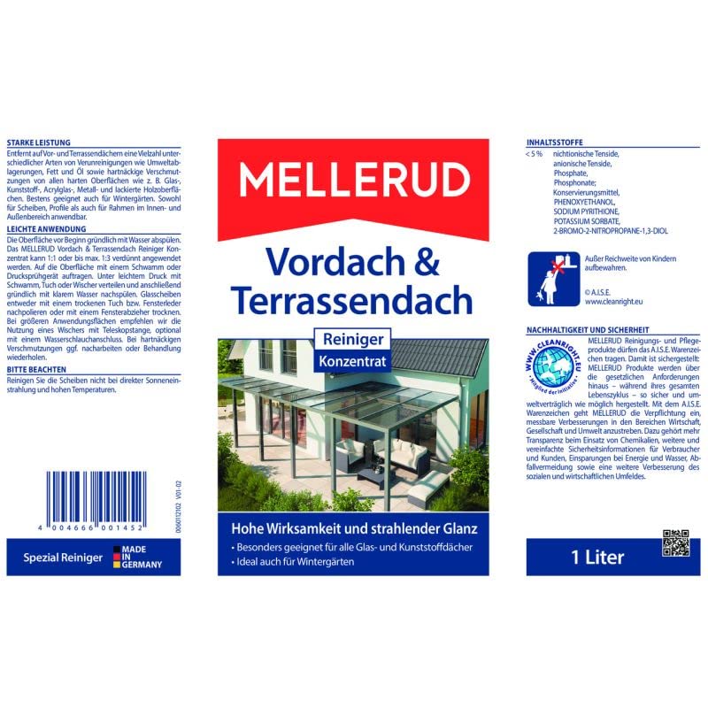 Thumbnail 6 de Mellerud 2001001452 takrengöringskoncentrat för glas- och plasttak, 1 l