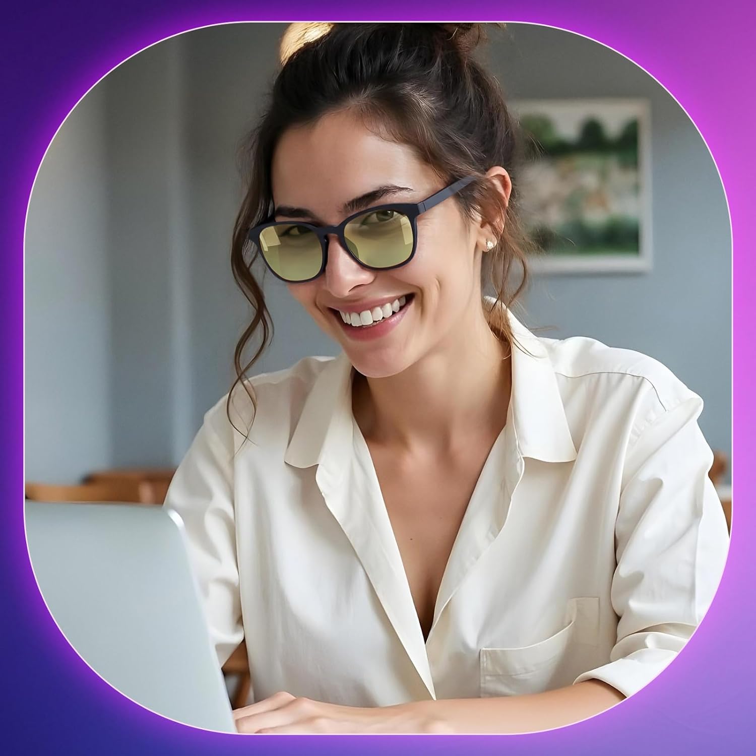 Thumbnail 4 de Ymmott Blaulichtfilter Brille ohne Sehstärke – Anti-Blaulicht Gaming Brille, UV400, für Damen & Herren