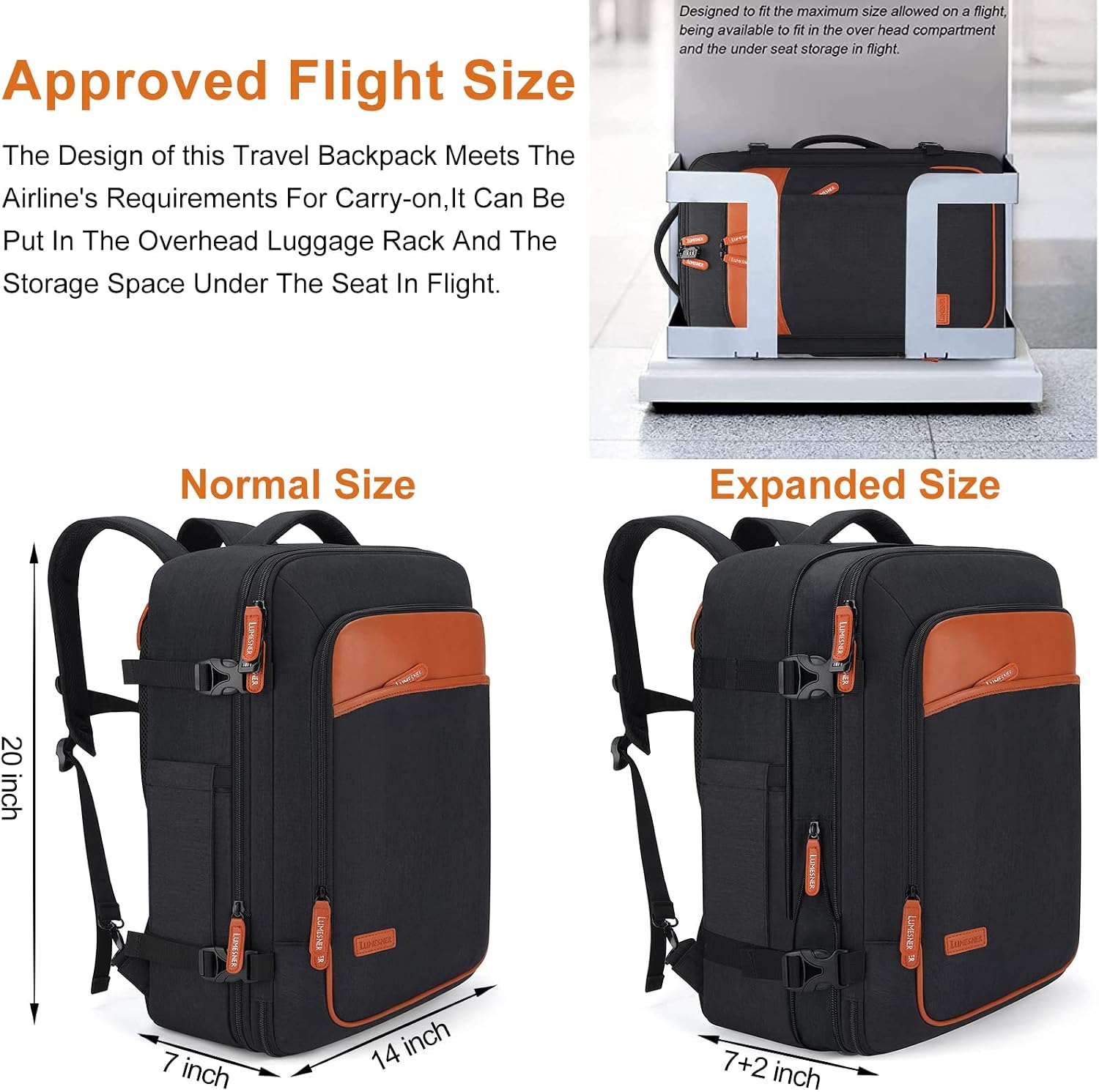 Thumbnail 2 de Lumesner Carry on Backpack 40L