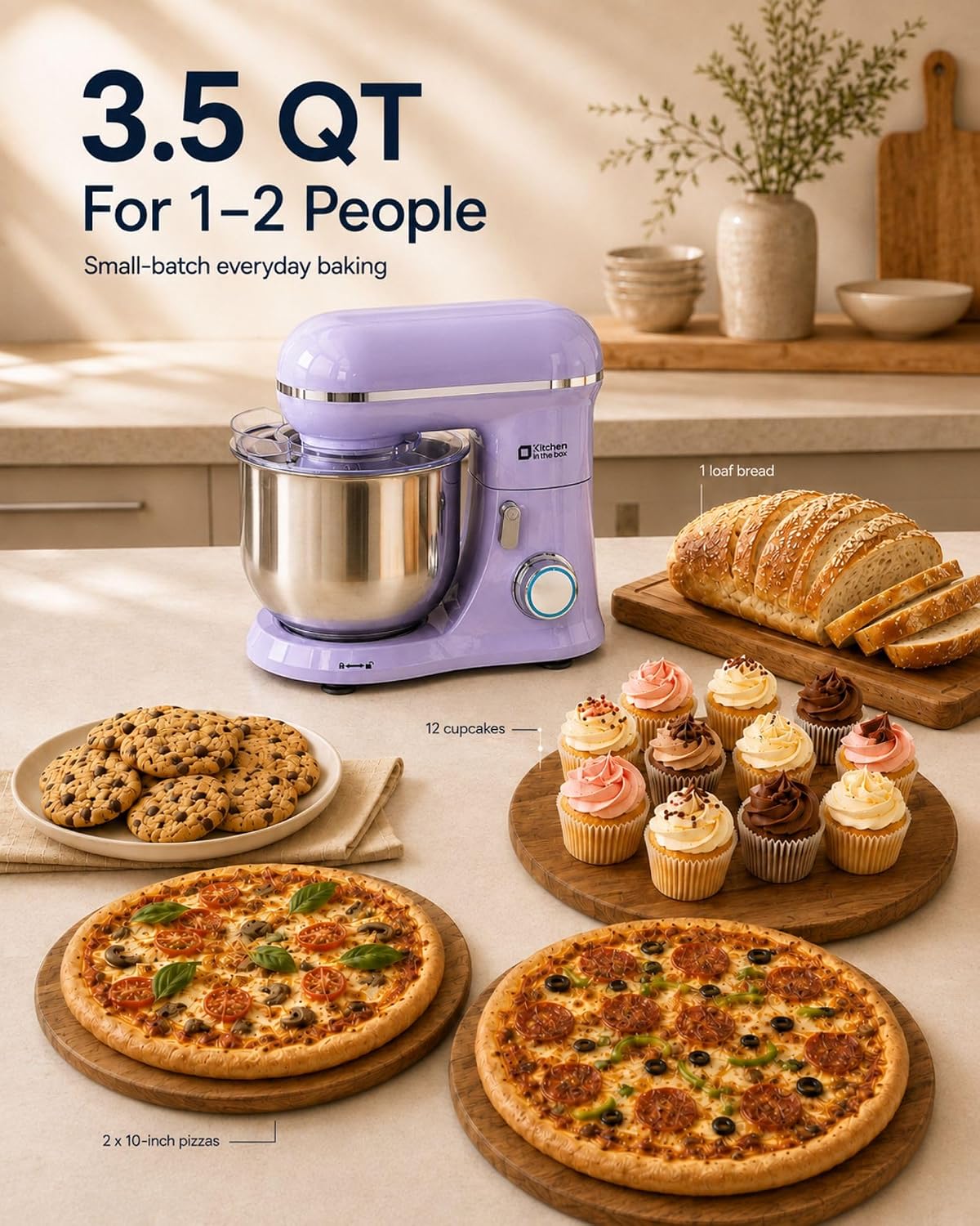 Detalle de Kitchen in the Box Stand Mixer, 3.5 QT