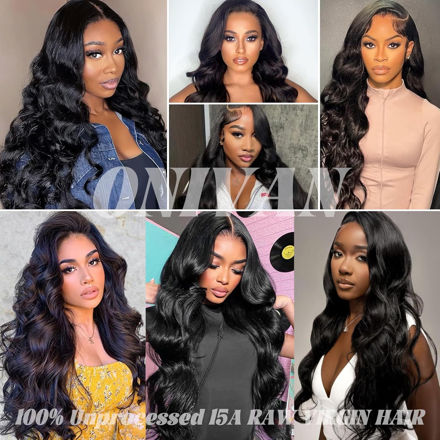 Thumbnail 5 de ONIVAN 13x6 Body Wave Lace Front Wig (Human Hair, 15A Raw, 30 Inch)