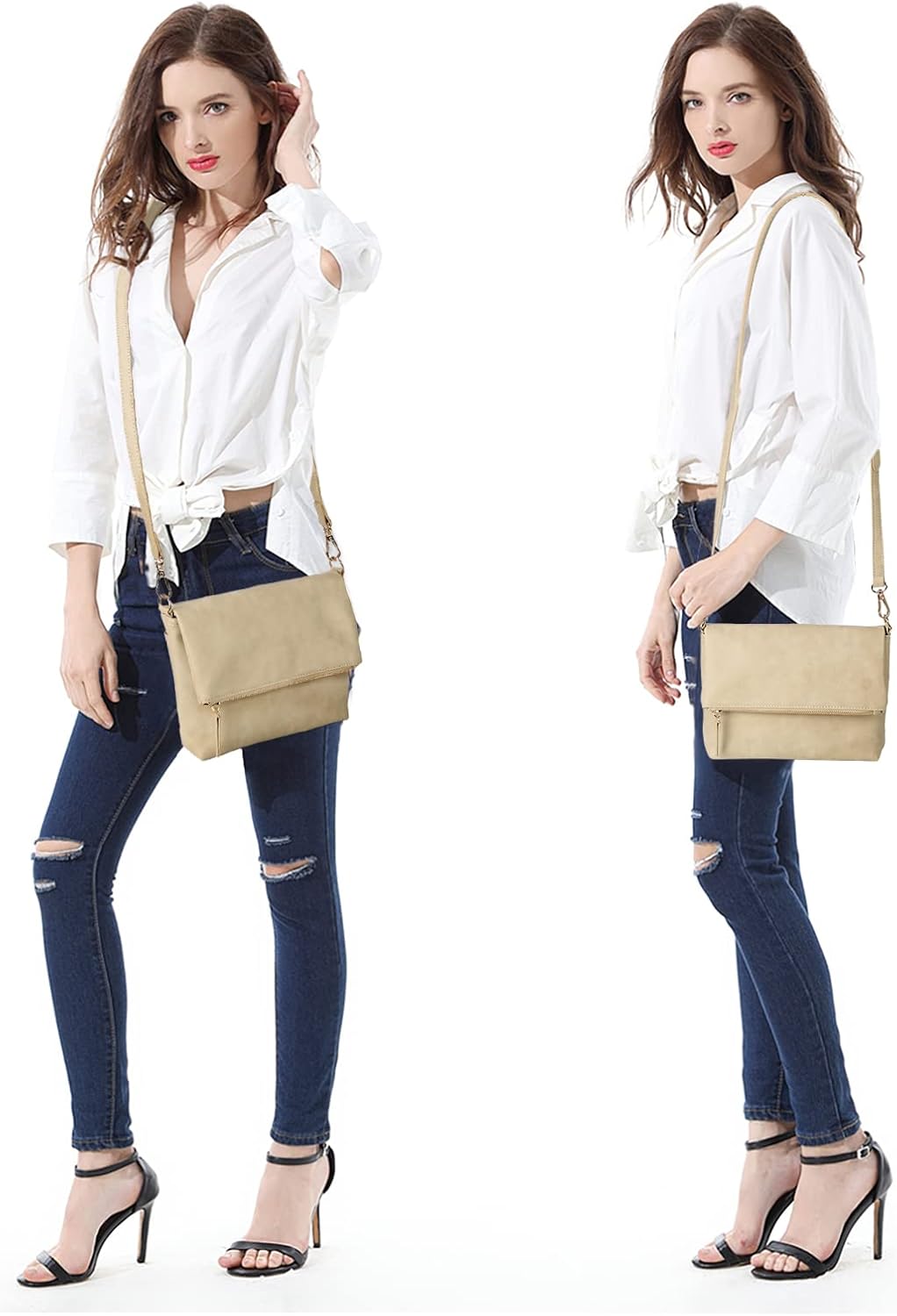 Thumbnail 1 de Gladdon sac à bandoulière pour femme – petit sac tendance rétro avec bandoulière amovible et fermeture éclair en métal