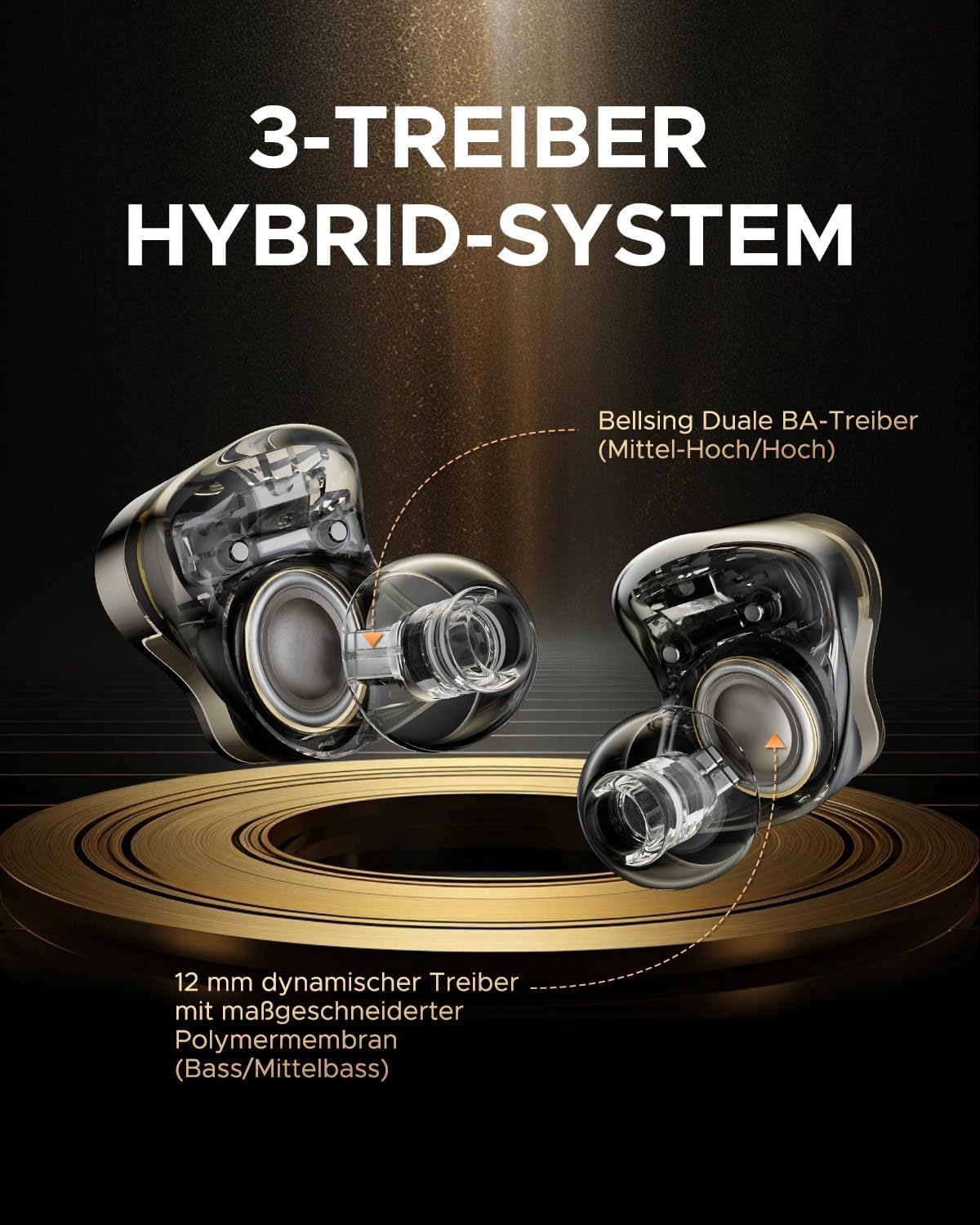 Detalle 2 de SoundPEATS H3 Bluetooth In-Ear mit 55 dB ANC
