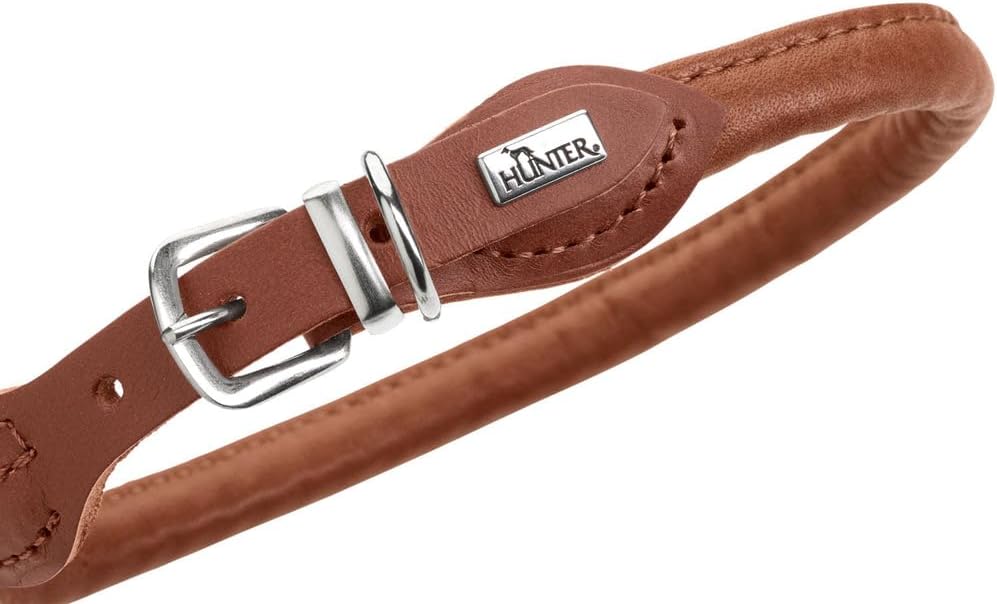 Detalle de HUNTER Hundehalsband Round & Soft Canadian UP Cognac
