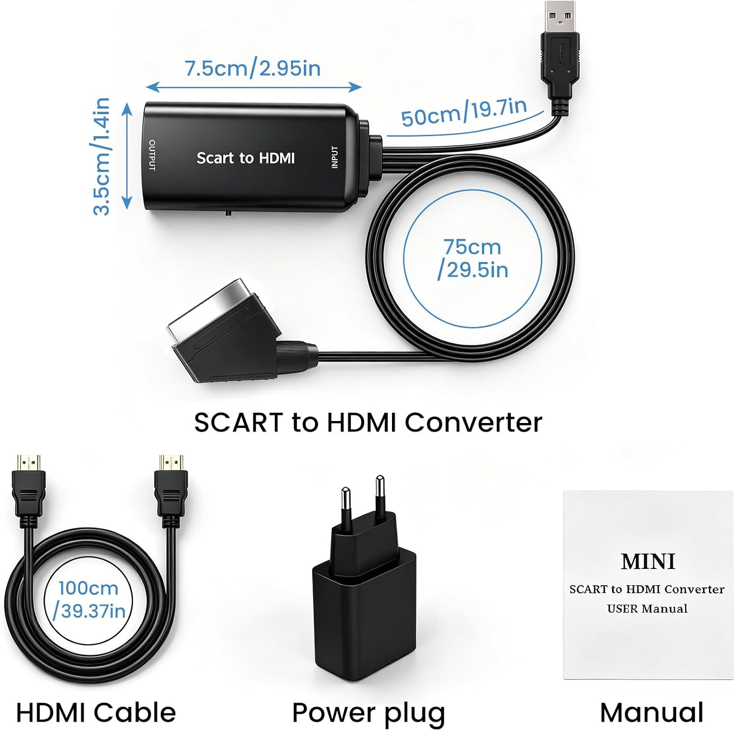 Thumbnail 6 de AMANKA Scart-auf-HDMI Konverter 1080p