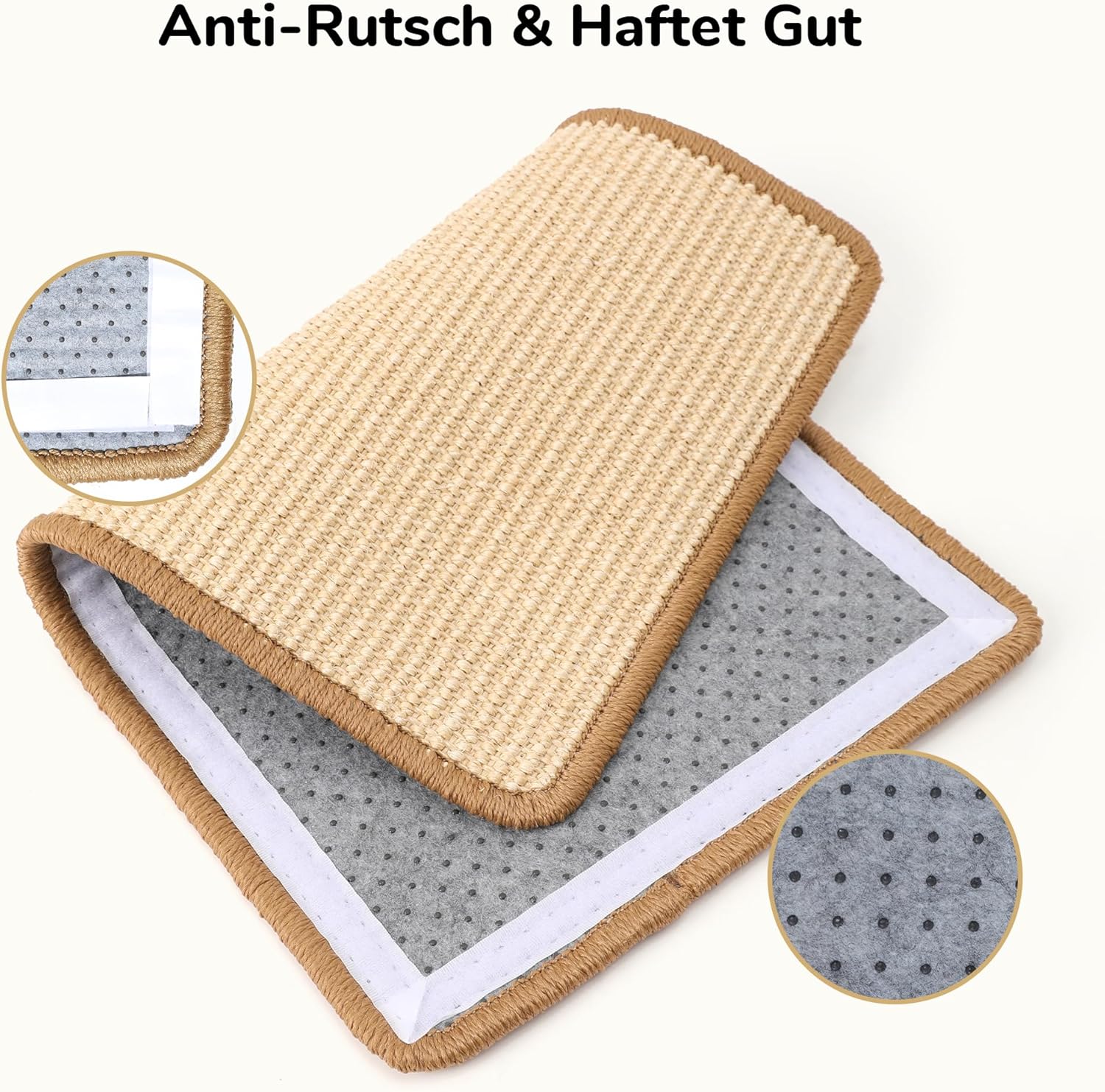 Thumbnail 2 de FUKUMARU Kratzmatte aus natürlichem Sisal (2er-Set) – 50 x 30 cm, fürs Kratzen an Boden & Wand