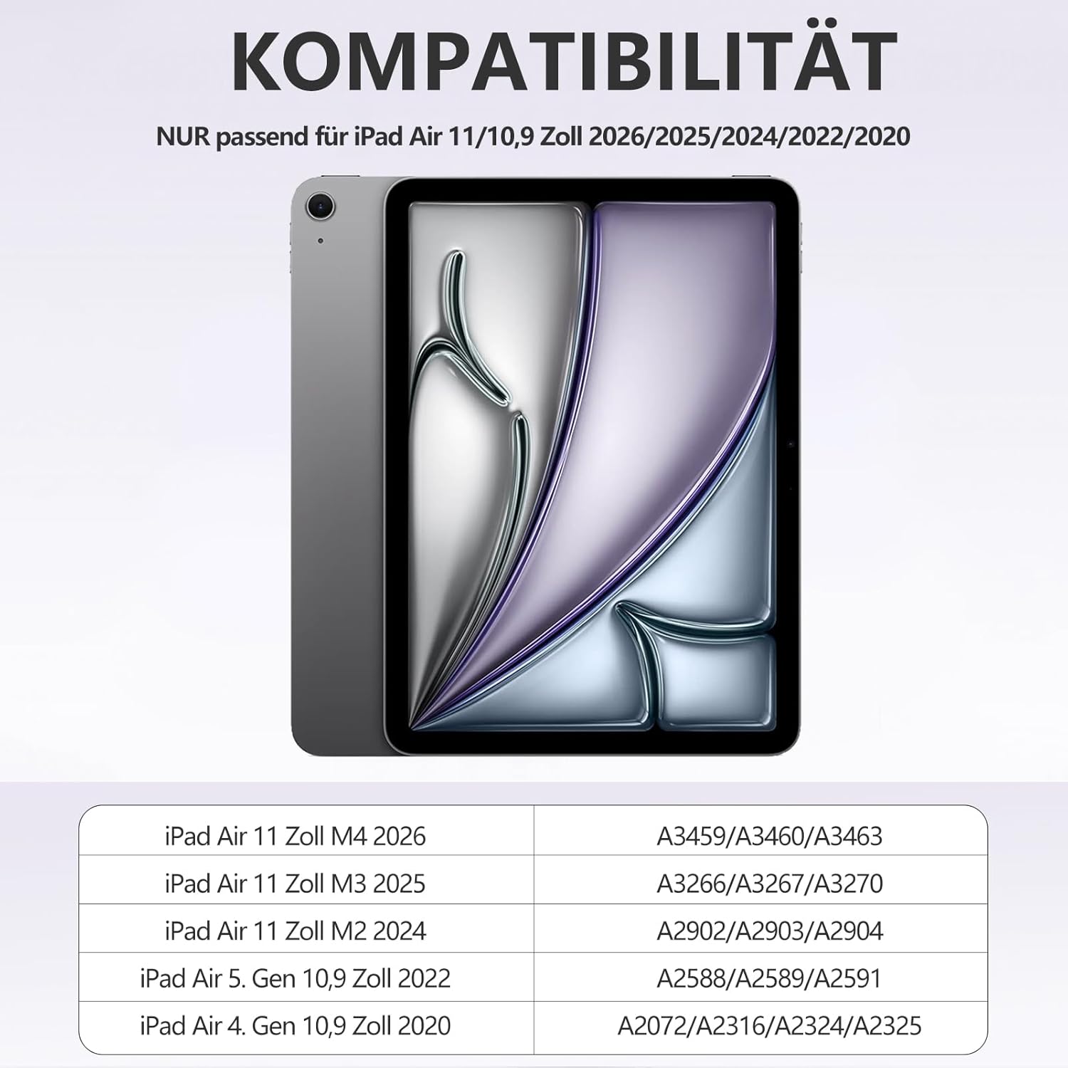 Thumbnail 1 de DriveGo Hülle mit Tastatur für iPad Air 11 Zoll M4/M3/M2 – Lavendel, Magnetisch abnehmbar