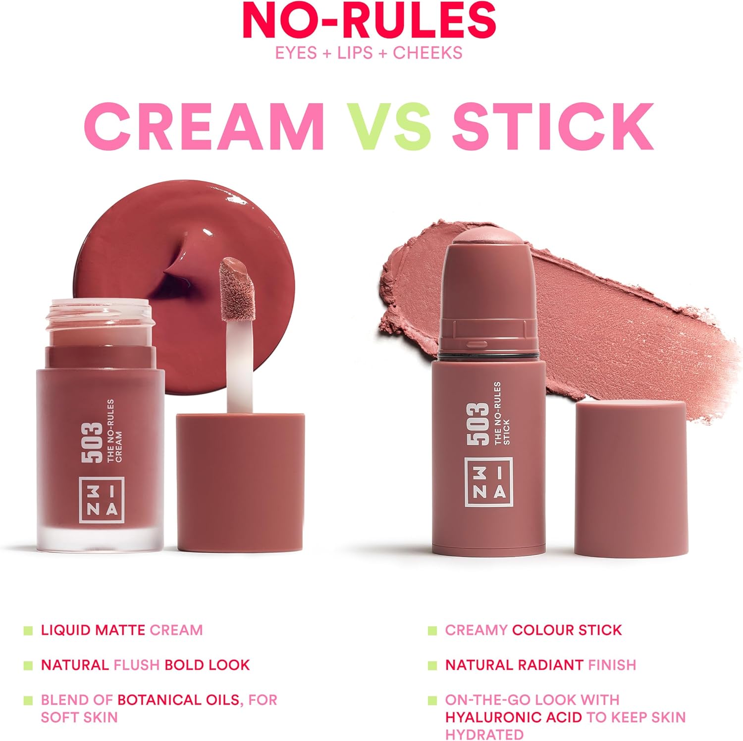 Thumbnail 5 de 3INA MAKEUP The No-Rules Cream 362 Blush liquido in crema rosa