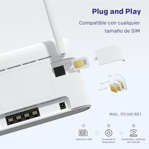 Thumbnail 2 de STRONG 4GROUTER360 Router WiFi N300 4G con SIM