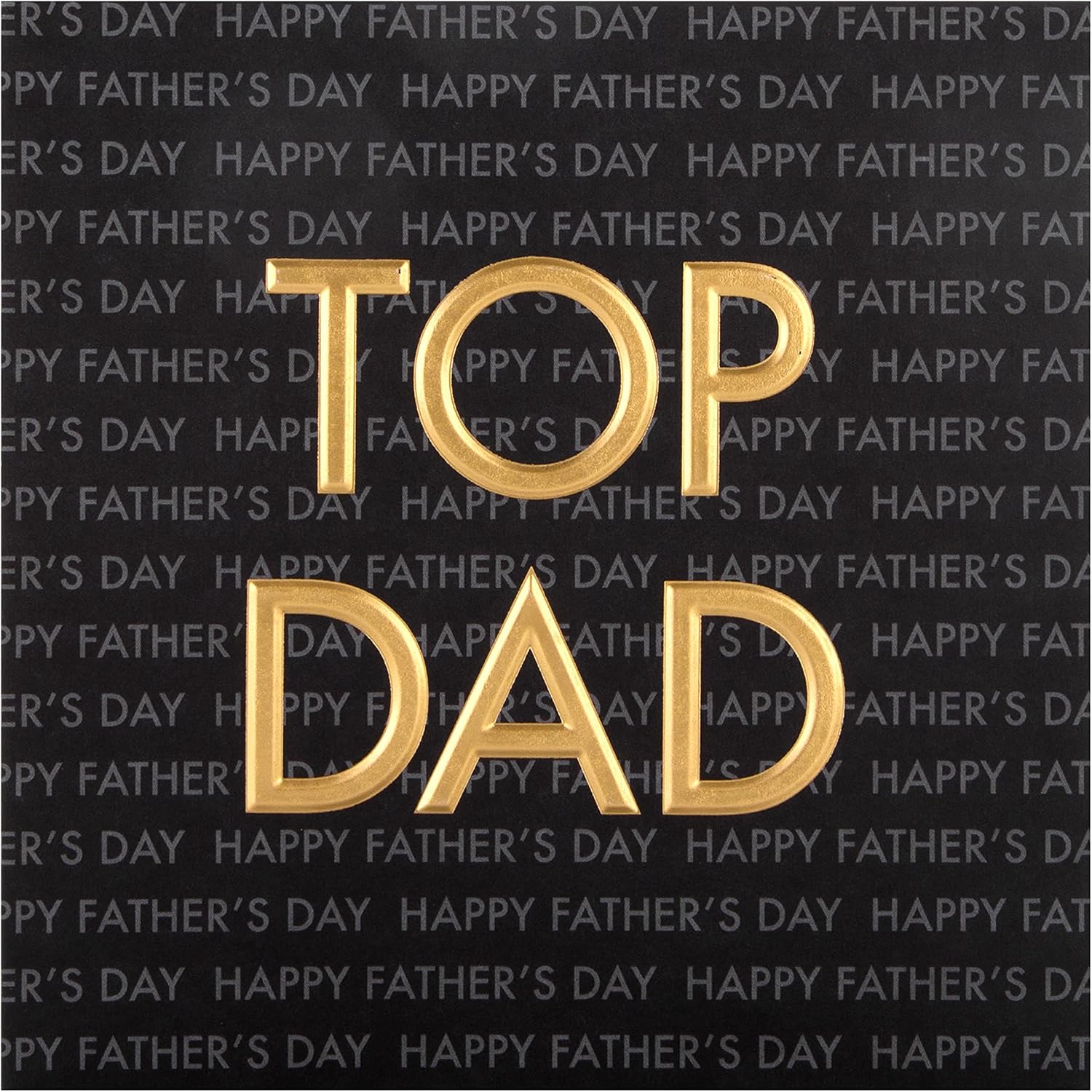 Detalle 2 de Hallmark fars dags-kort till pappa, svart och guld med guldfolie