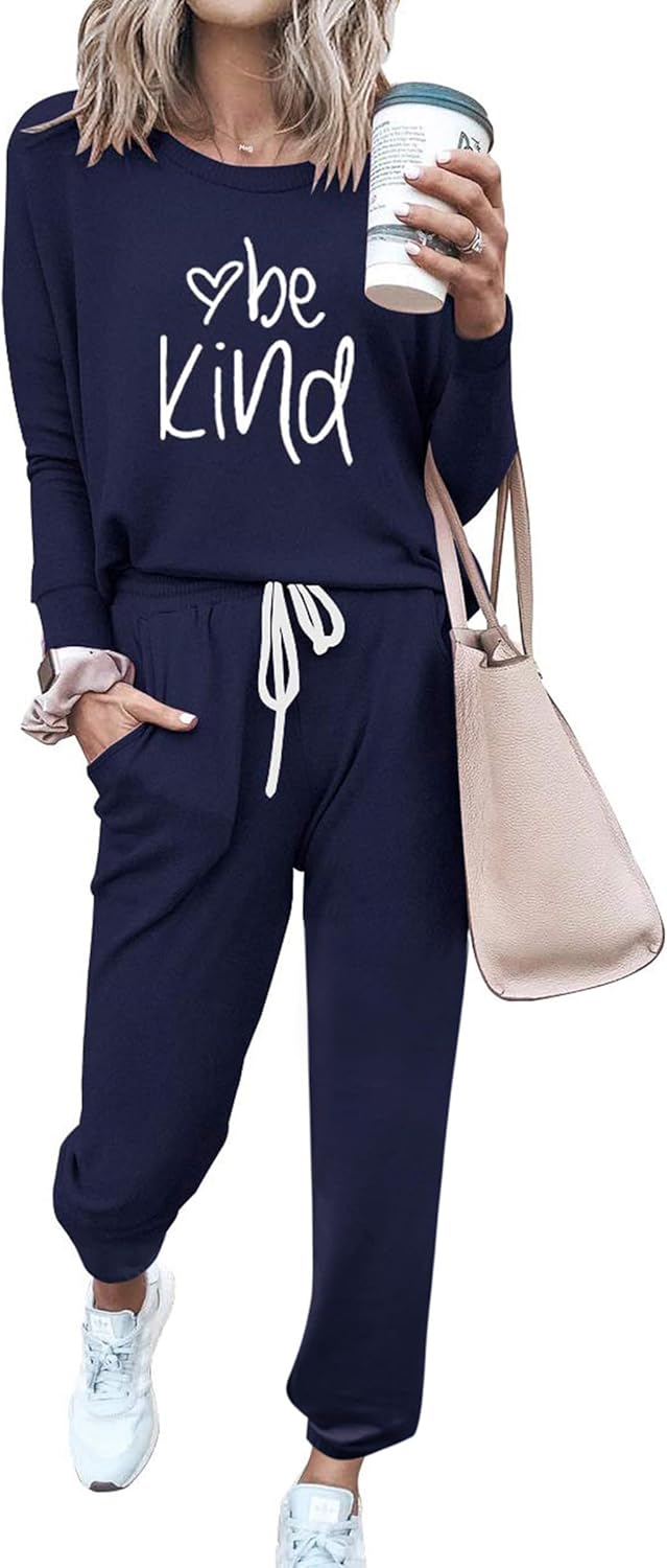 Thumbnail 6 de PRETTYGARDEN Women’s 2-Piece Lounge Set: Long Sleeve Top & High-Waist Drawstring Jogger Pants