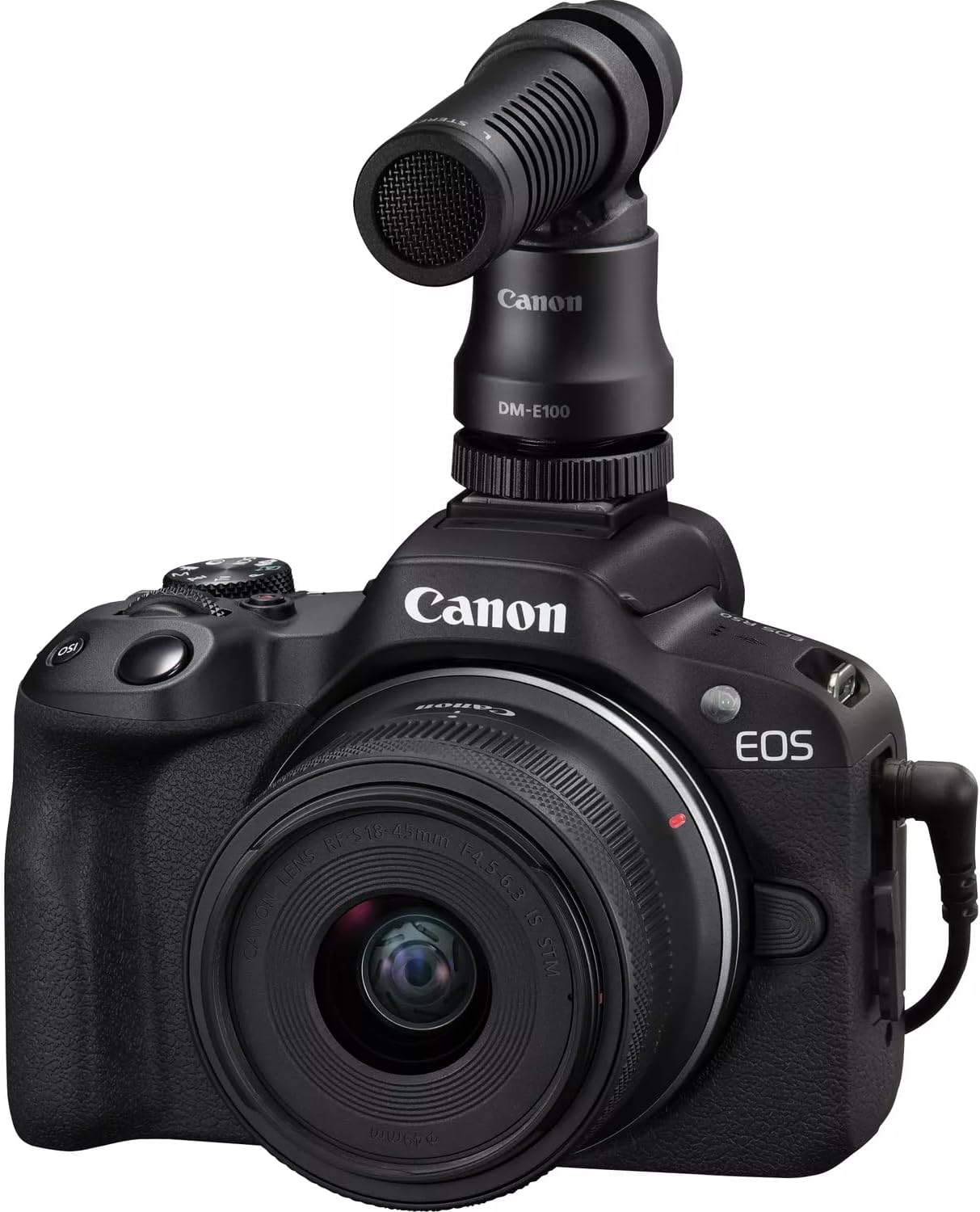 Detalle de Canon EOS R50 Systemkamera + RF-S 18-45mm is STM – kompakteHybridkamera mit KI-Fokus und 4K