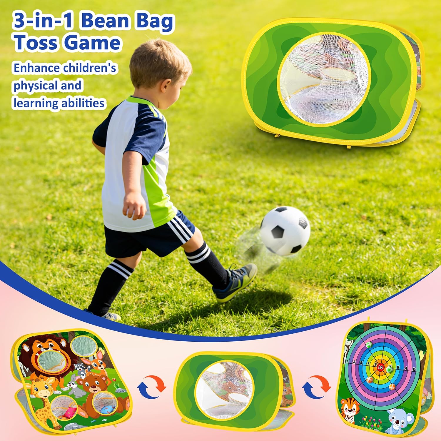 Detalle de Animal Bean Bag Toss Game for Kids Ages 3–6