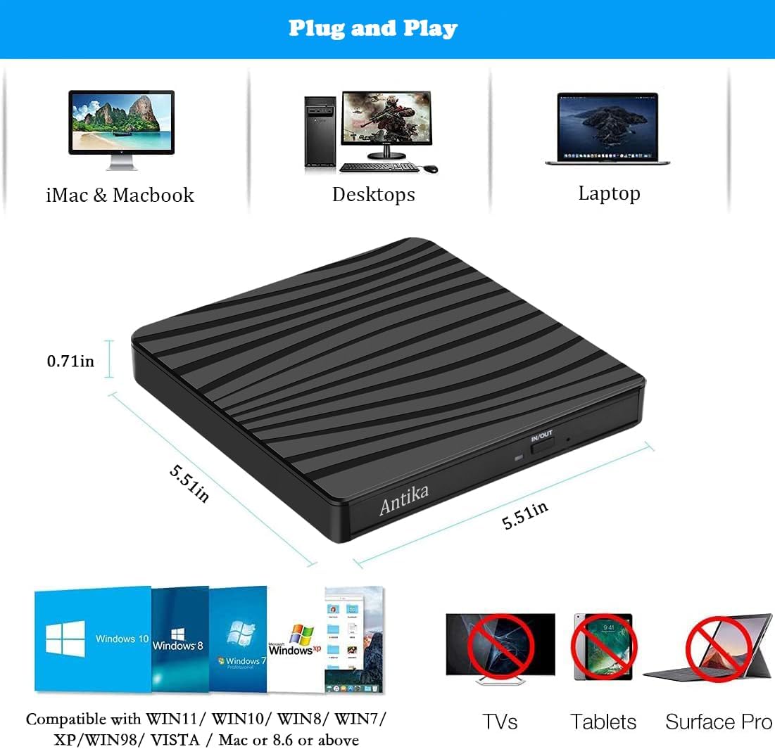 Thumbnail 4 de Froibetz CD DVD Drive USB 3.0