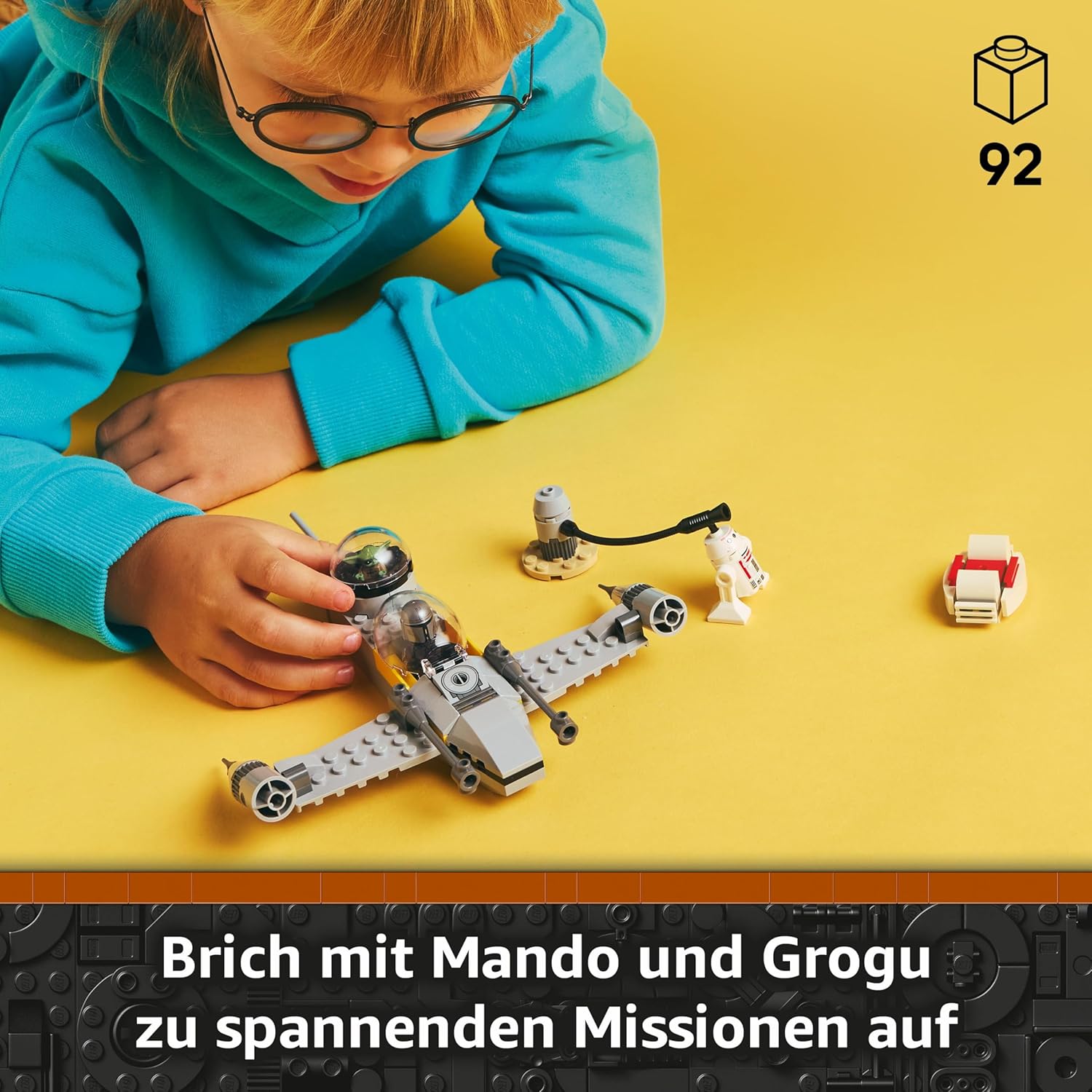 Thumbnail 1 de LEGO Star Wars 75410 Mandos und Grogus N-1 Starfighter – Einstiegsset mit The Mandalorian, Grogu und R5-D4