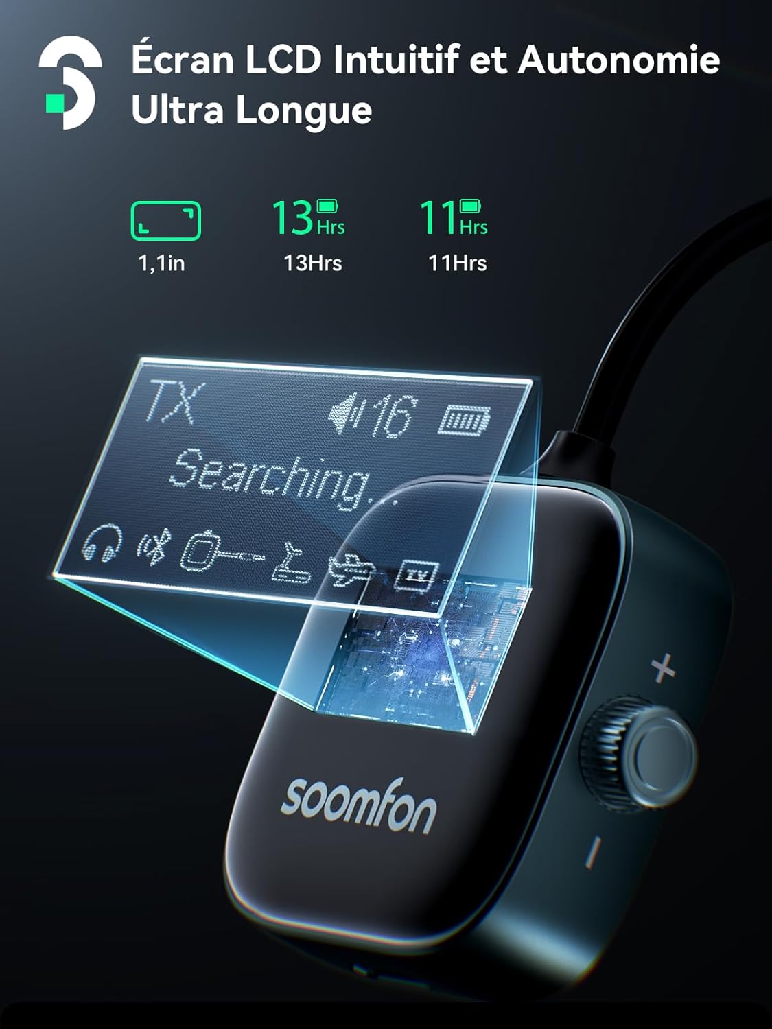 Thumbnail 2 de SOOMFON Transmetteur Bluetooth 1,1 pouces