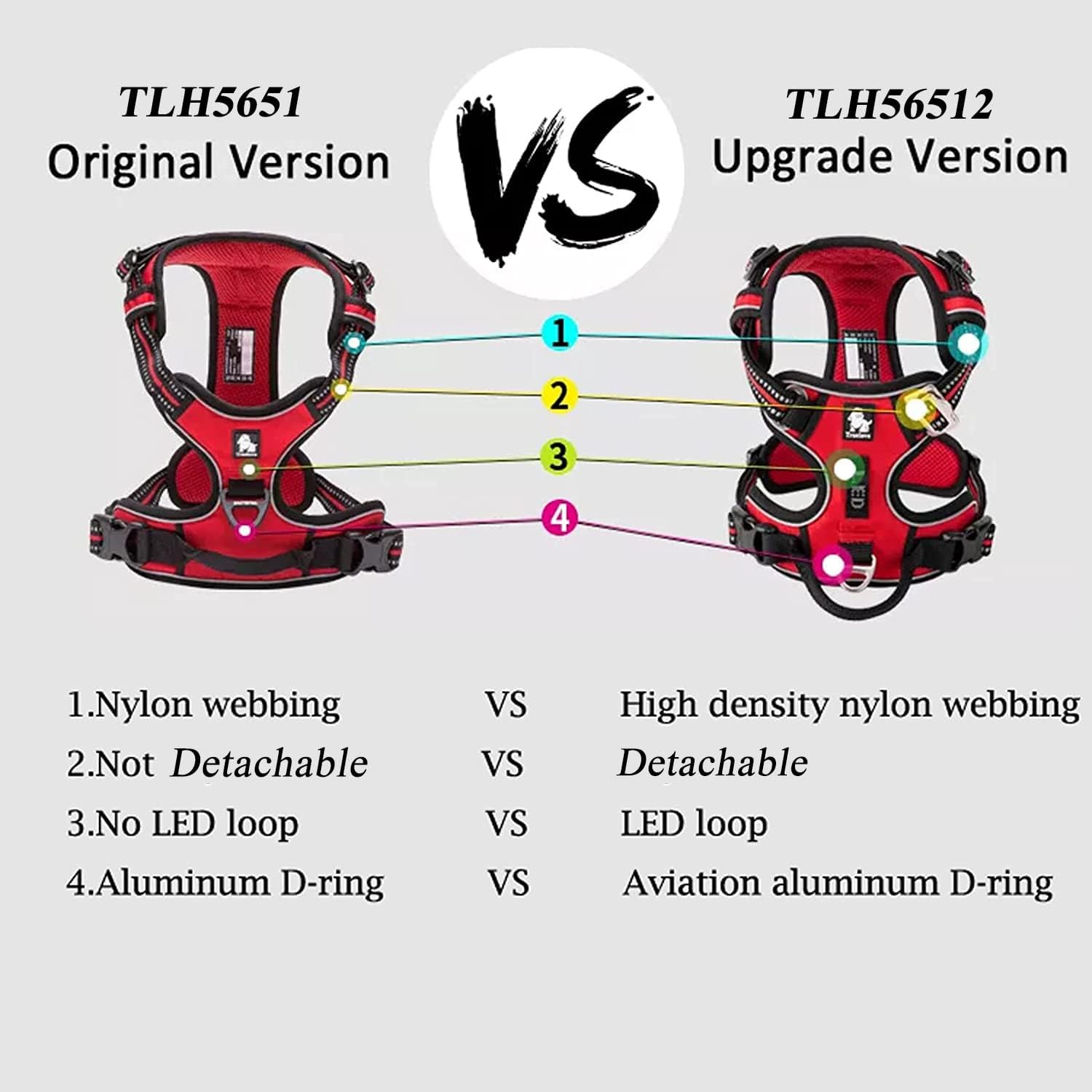 Thumbnail 3 de Truelove TLH56512 No Pull adjustable reflective step-in dog harness (blue) for small to large pets