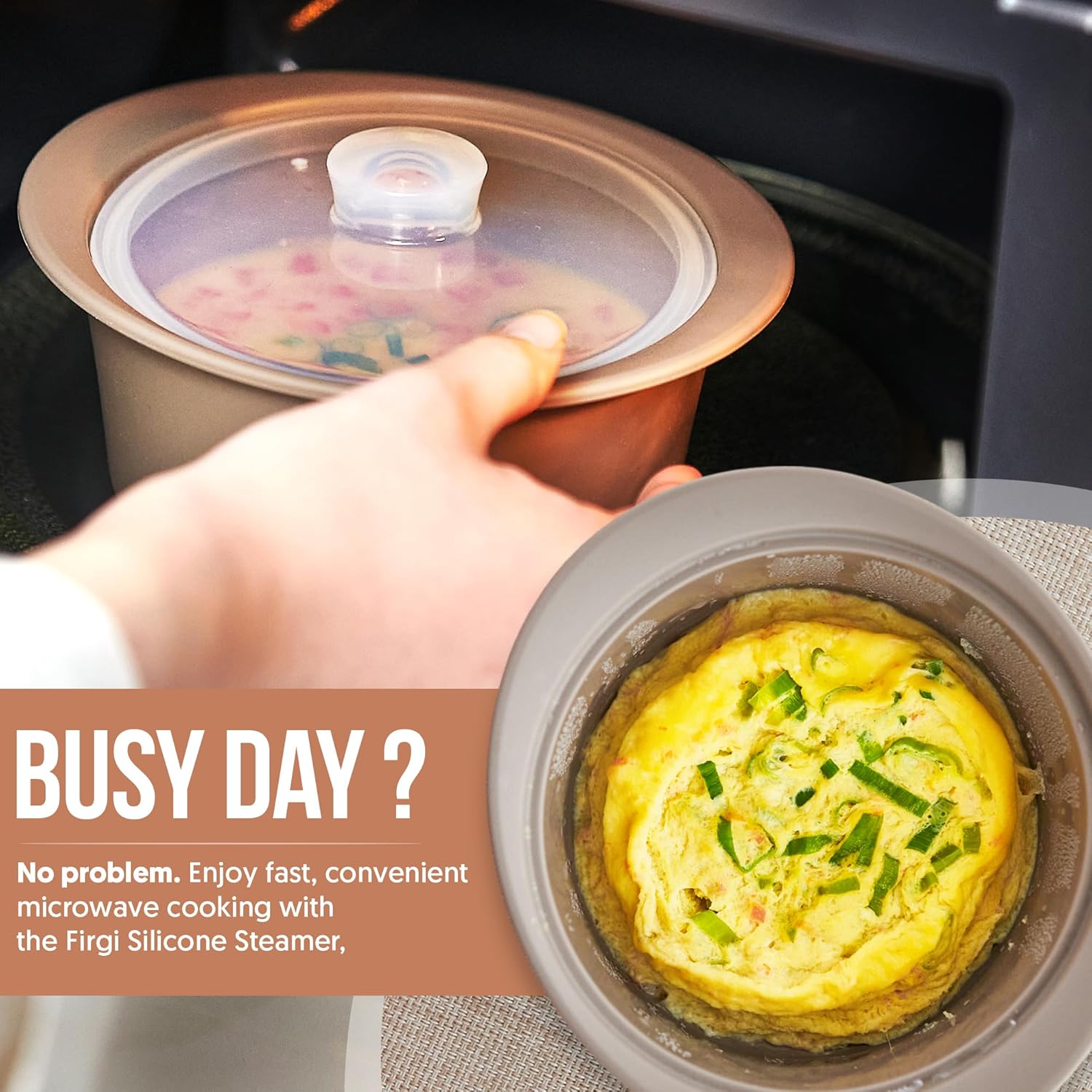 Detalle 2 de FIRGI 27oz Silicone Microwave Steamer Pot