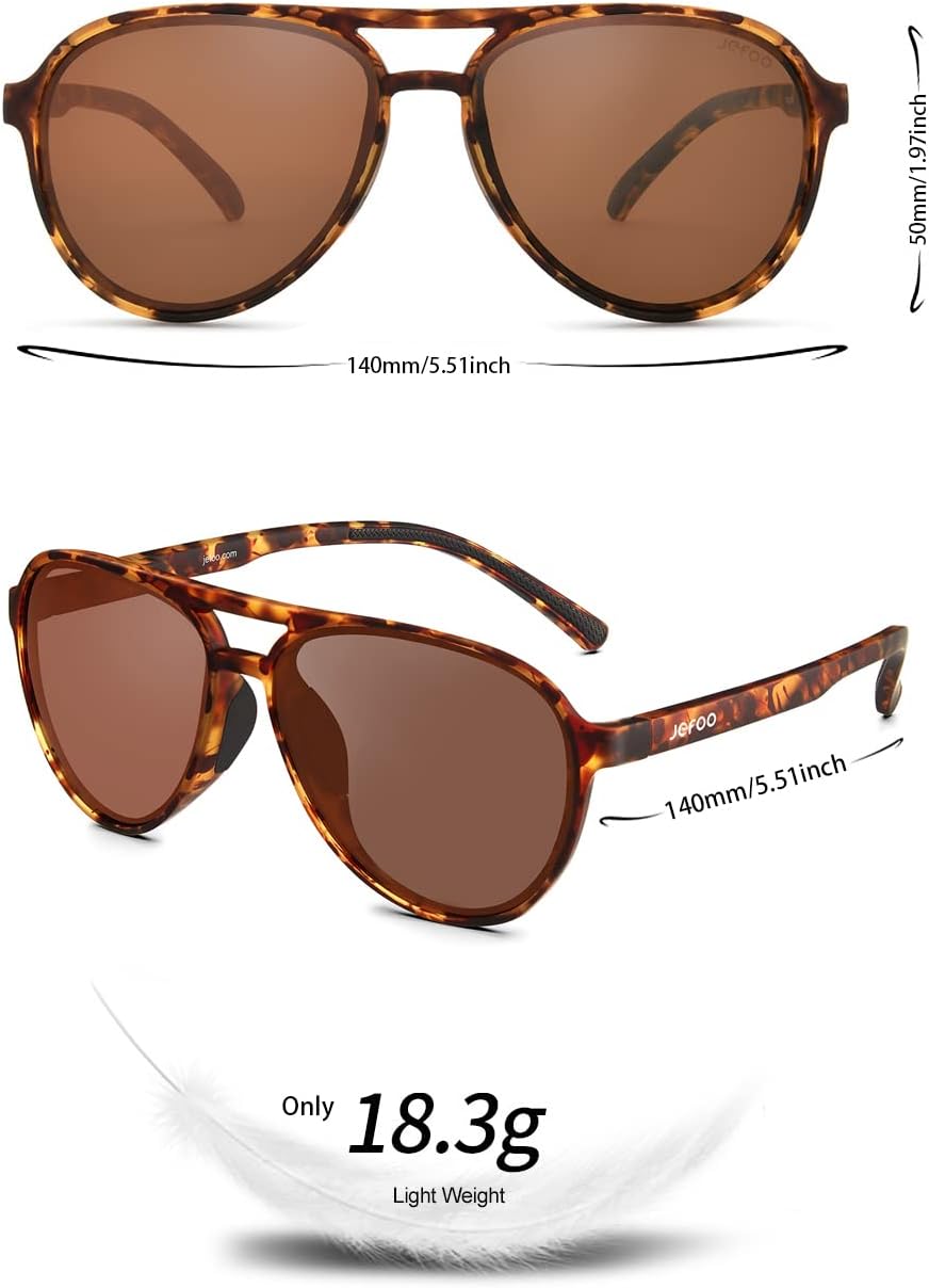 Detalle 2 de Jefoo Polarized Aviator Sunglasses UV400