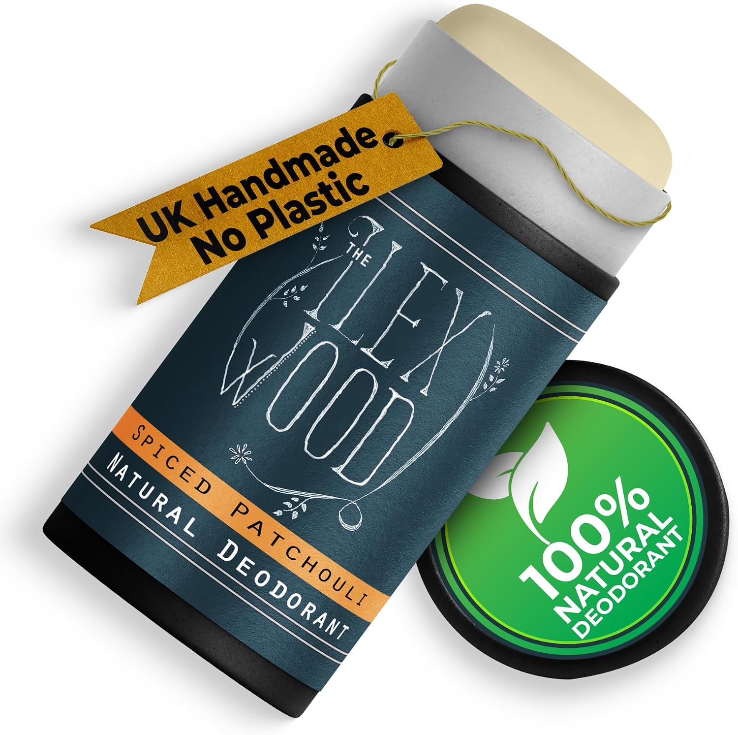 The Ilex Wood Natural Deodorant Stick (70ml) – Spiced Patchouli, aluminium-free & plastic-free