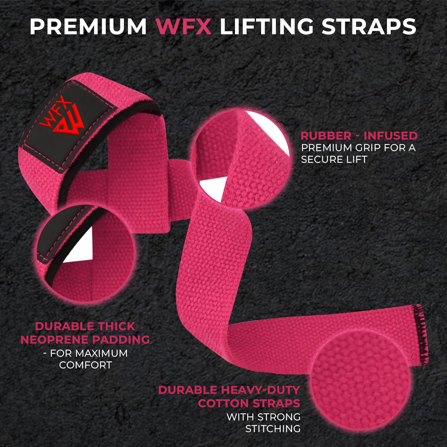 Thumbnail 1 de WFX Weight Lifting Straps Wrist Support