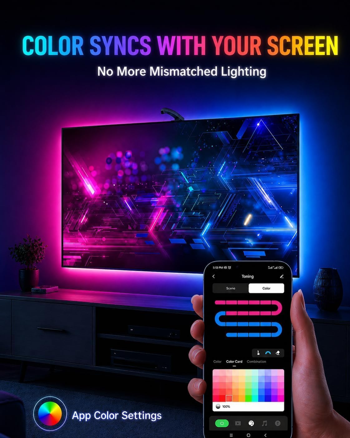 Thumbnail 4 de LED TV Backlight with Sensor Sync for 55–65 Inch TVs