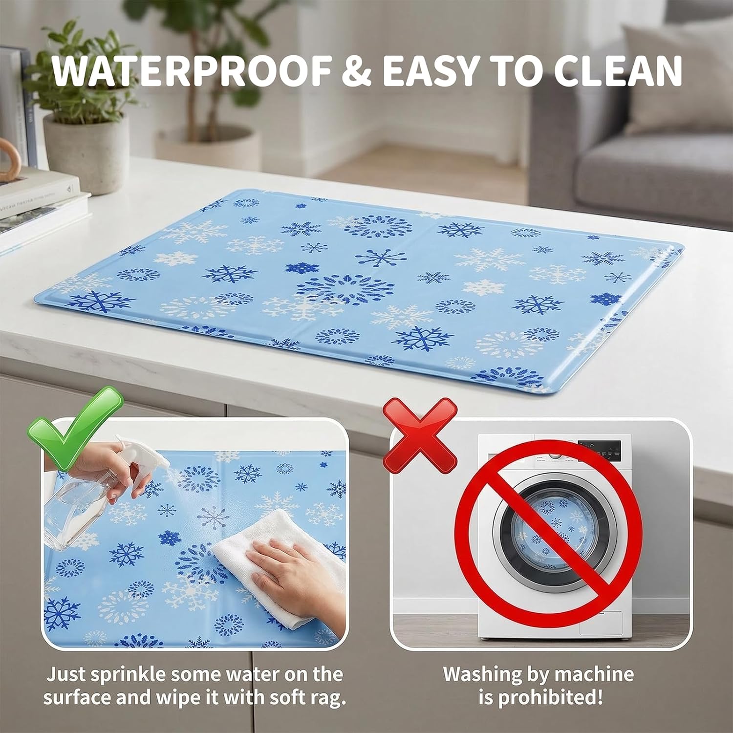 Thumbnail 4 de Qoosea Tappetino rinfrescante in gel autorinfrescante per cani e gatti 50×65 cm