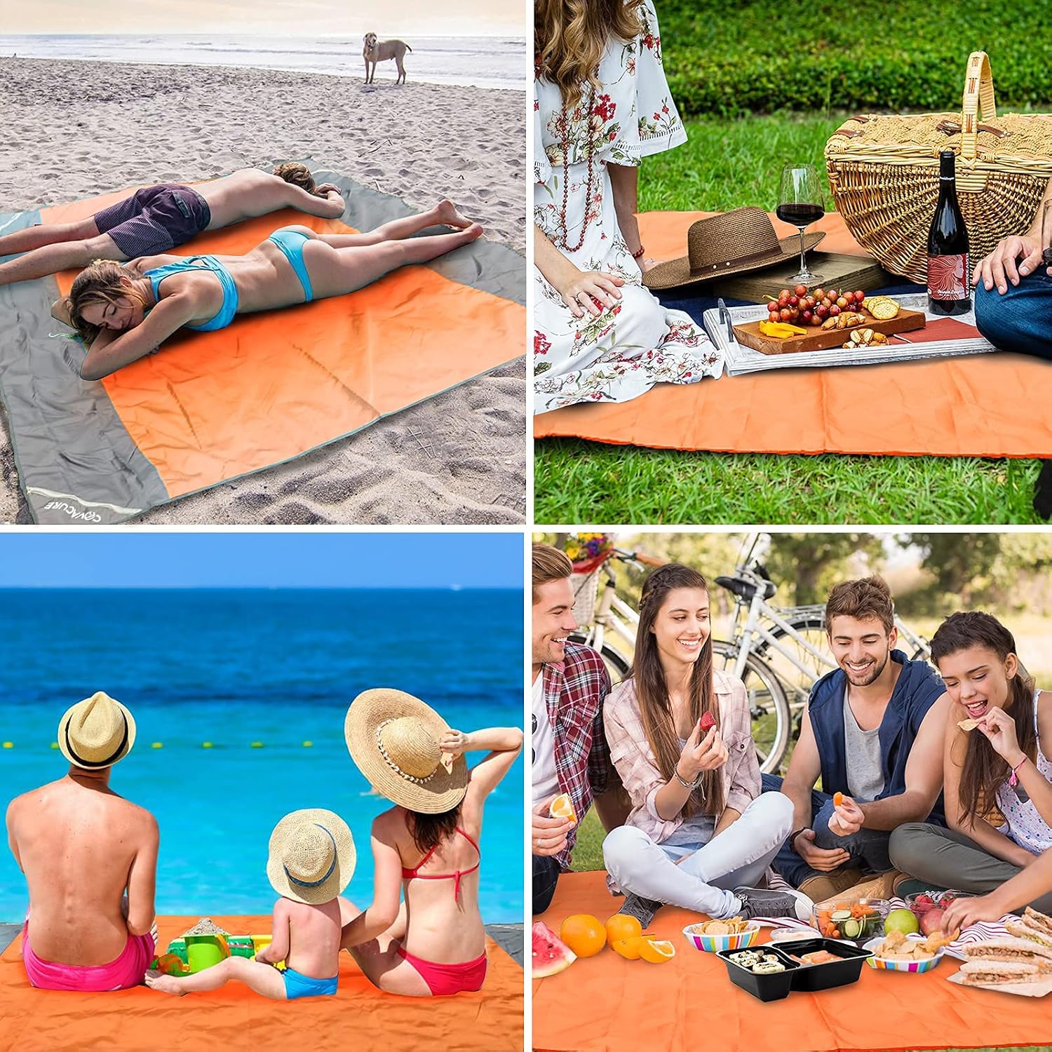 Detalle de COVACURE Beach blanket mat 210 x 200cm
