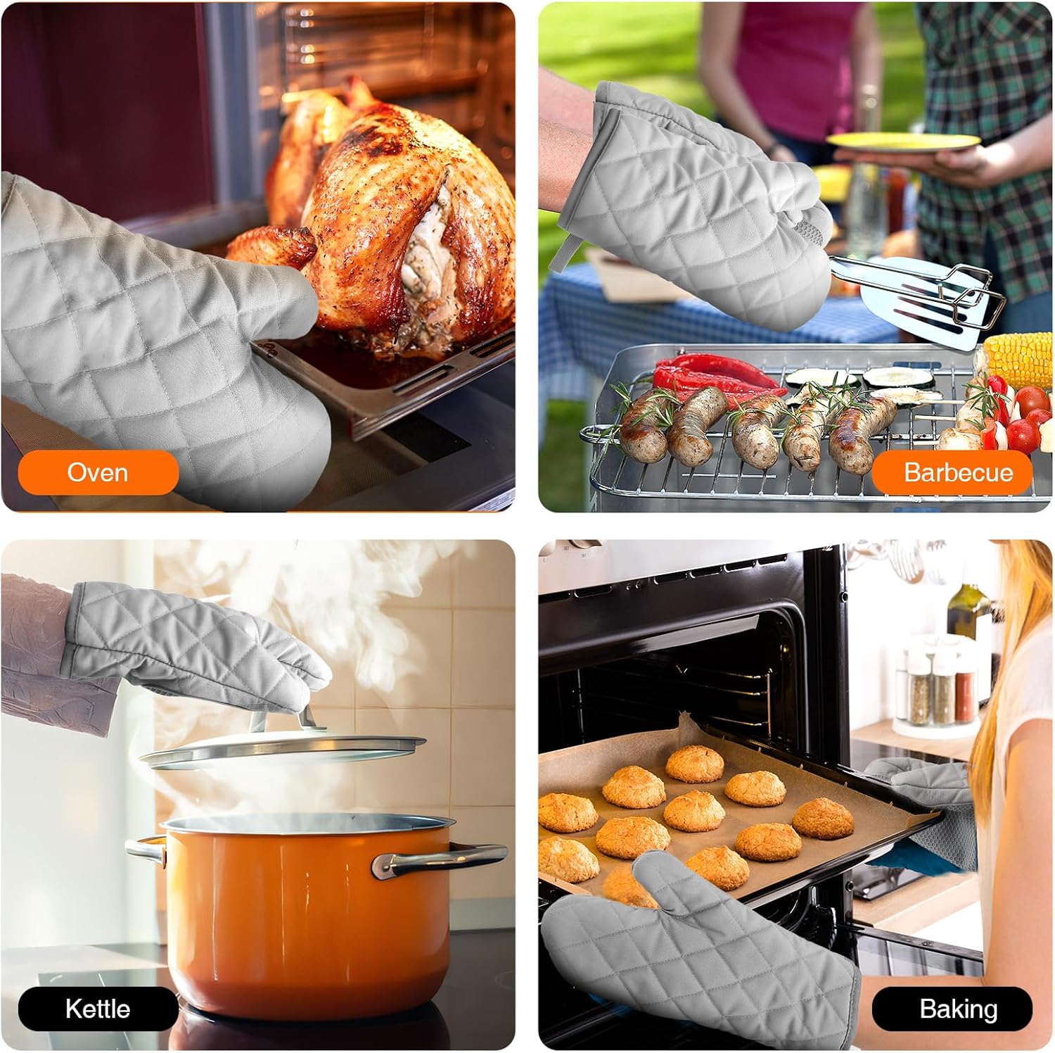 Detalle 2 de Silicone Oven Mitts, 10.5-Inch