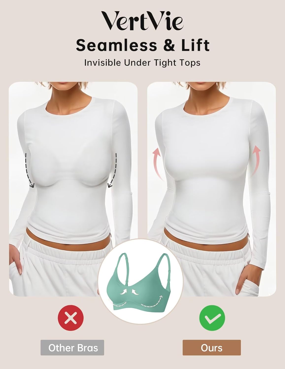 Detalle 2 de Vertvie Seamless Wireless Bralette