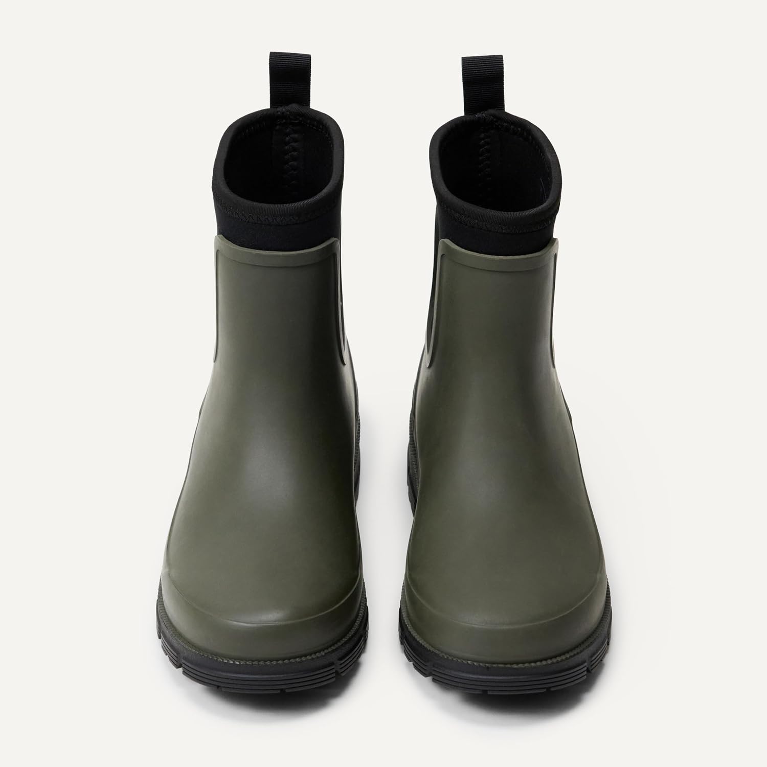 Detalle de Amazon Essentials Damen Wasserdichte Chelsea-Stiefelette – Regenstiefel mit elastischen Einsätzen