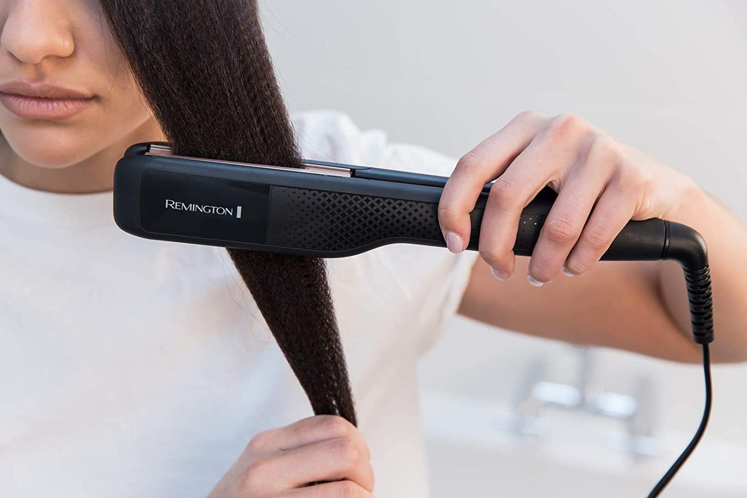 Detalle de Remington Kreppeisen S3580 – Zick-Zack-Wellen & Volumen, 37 mm Stylingplatten