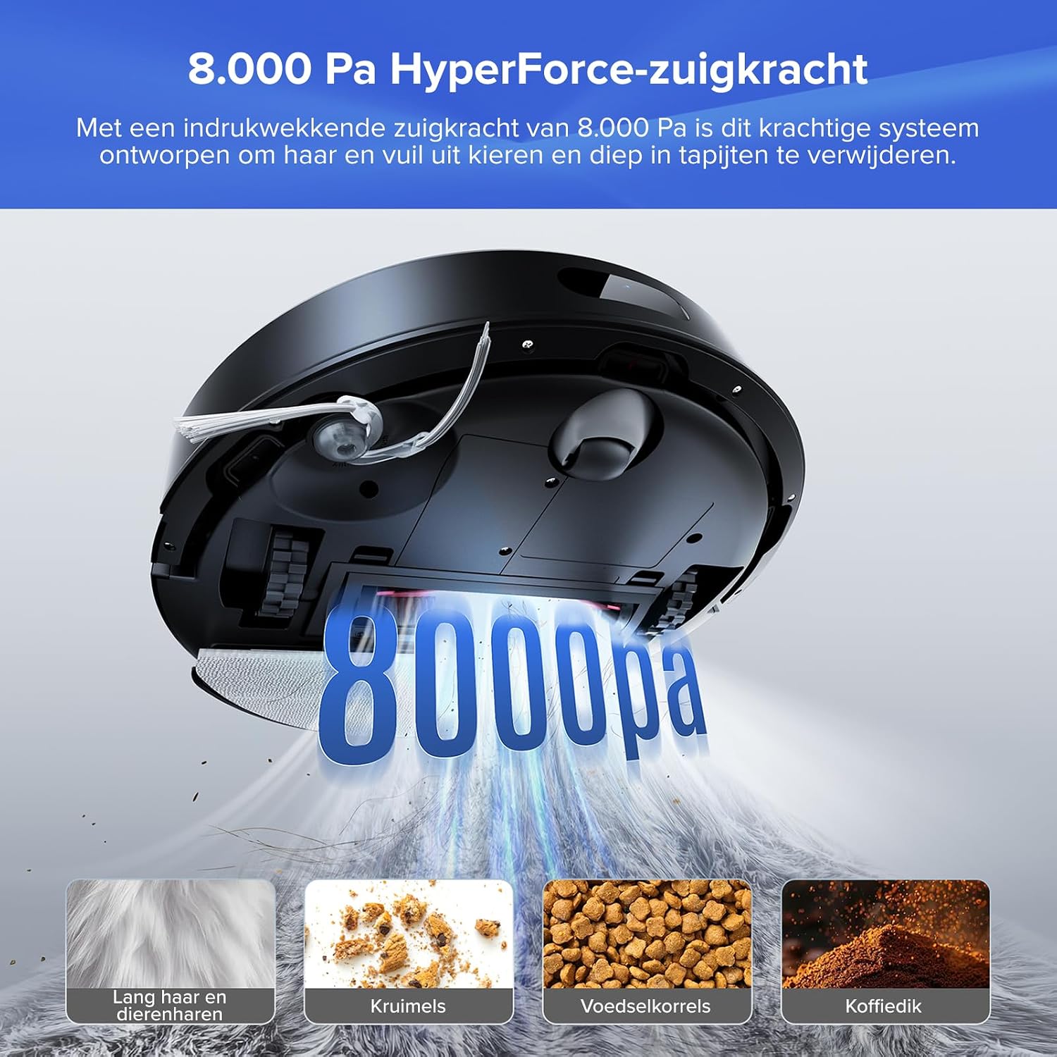 Detalle de roborock Q7 L5+ robotstofzuiger met automatisch leegstation, 8.000 Pa en LiDAR