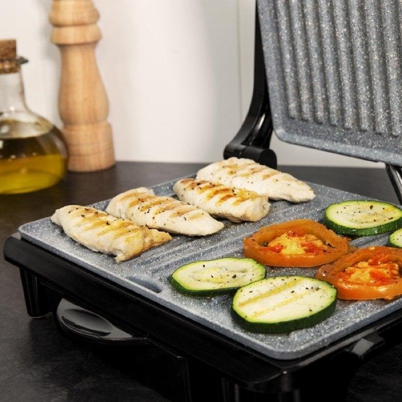 Detalle 2 de Cecotec Rock'nGrill 1500 Rapid: Parrilla eléctrica de 1500 W para cocinar rápido y sano