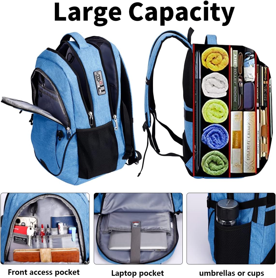 Detalle de SHRRADOO Travel Laptop Backpack, 17-Inch