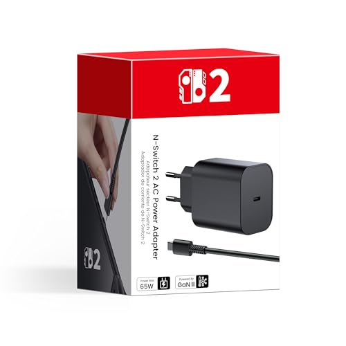 Detalle de HELLCOOL 65W USB-C Ladegerät für Nintendo Switch 2 GaN3.0, 2m Kabel