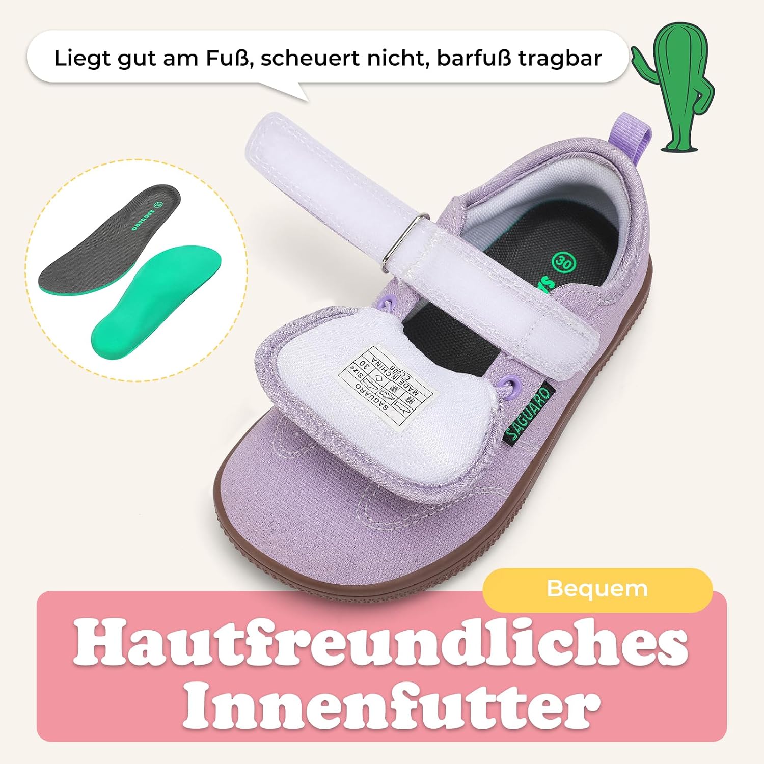 Thumbnail 5 de SAGUARO Barfußschuhe Mädchen Größe 25–35