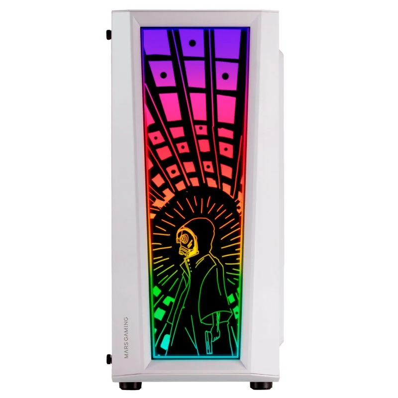 Thumbnail 1 de Mars Gaming MC-ART FRGB Cristal Templado USB 3.0 Blanca